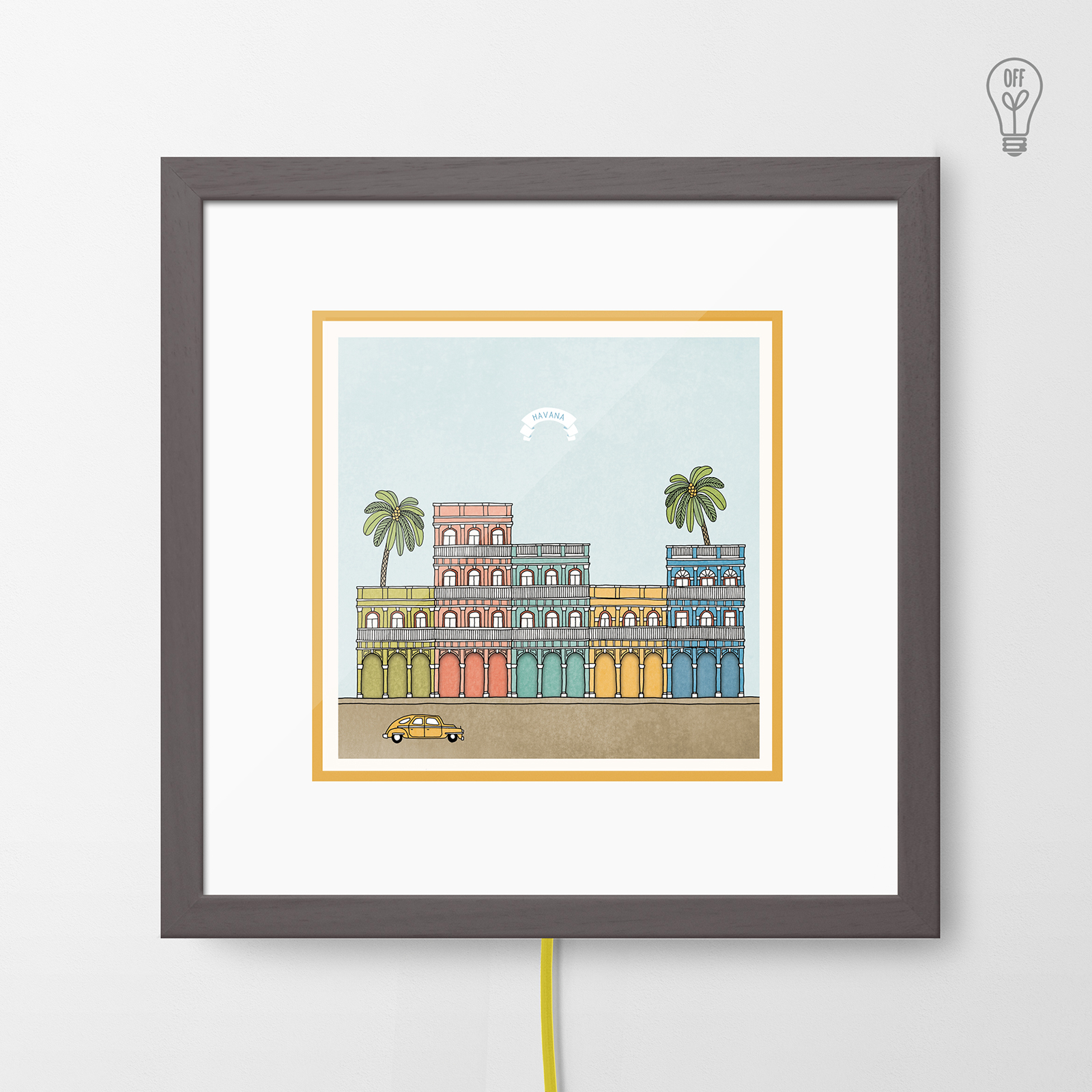 Havana Illustrated Light Box Havana Illustrated Light Box
