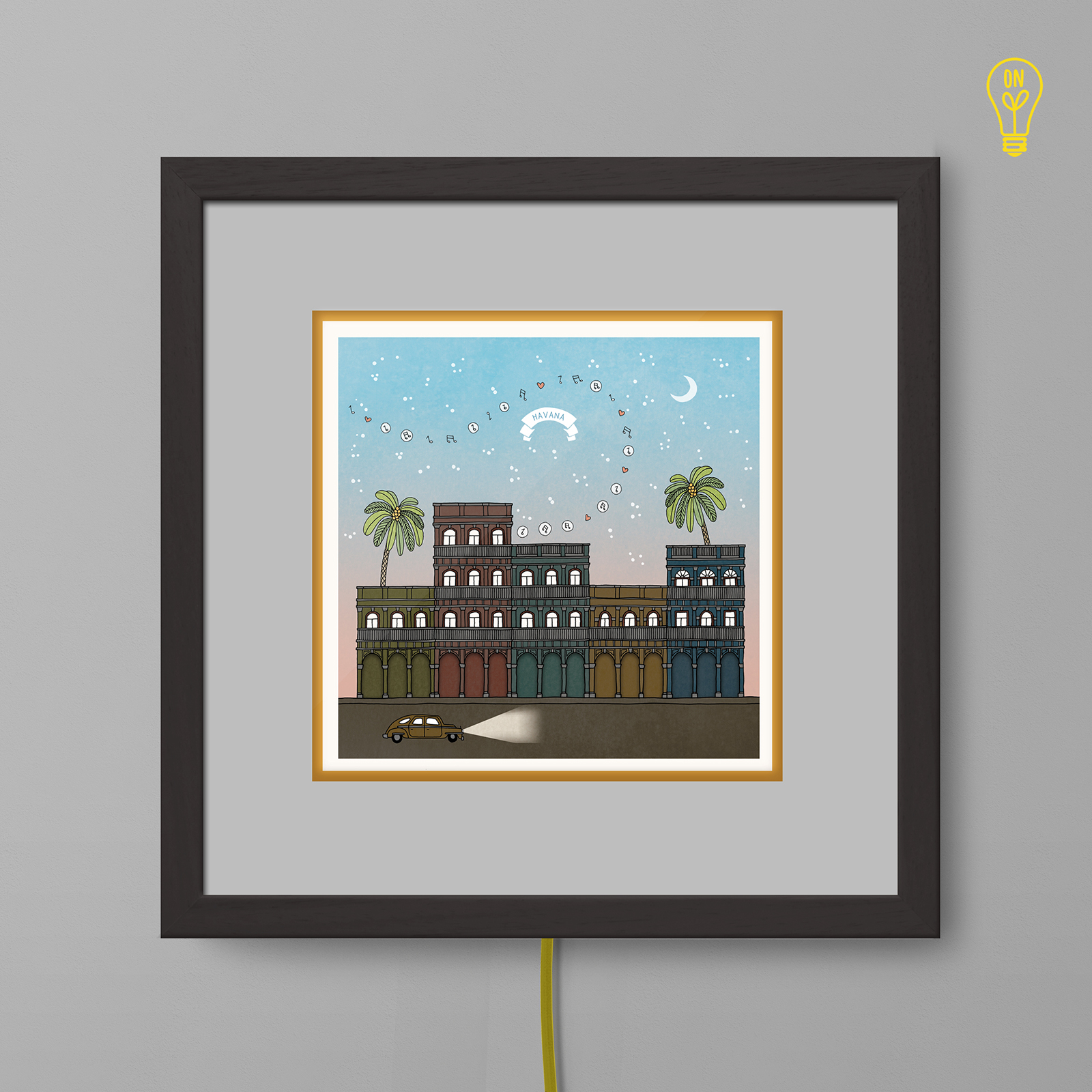 Havana Illustrated Light Box Havana Illustrated Light Box