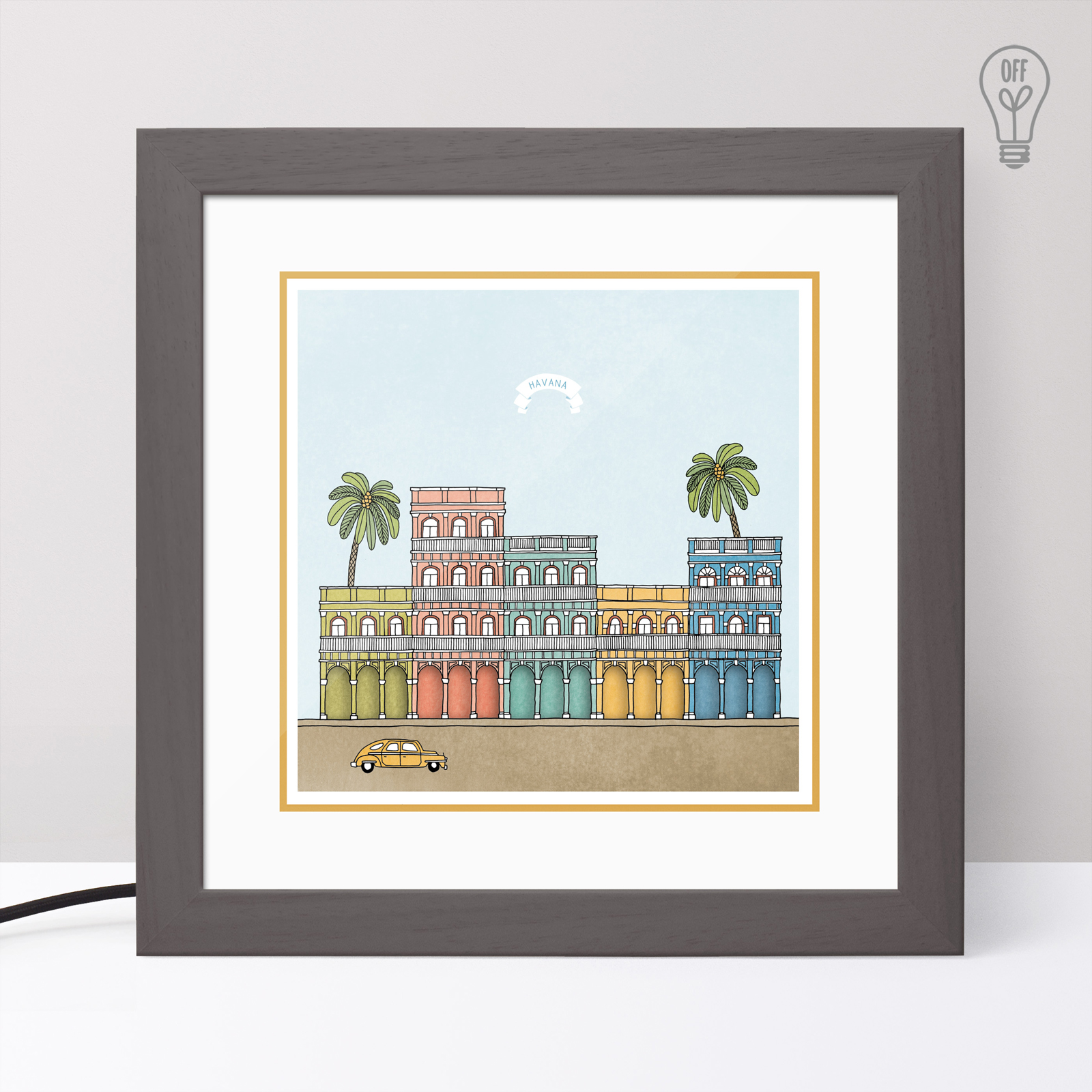 Havana Illustrated Light Box Havana Illustrated Light Box
