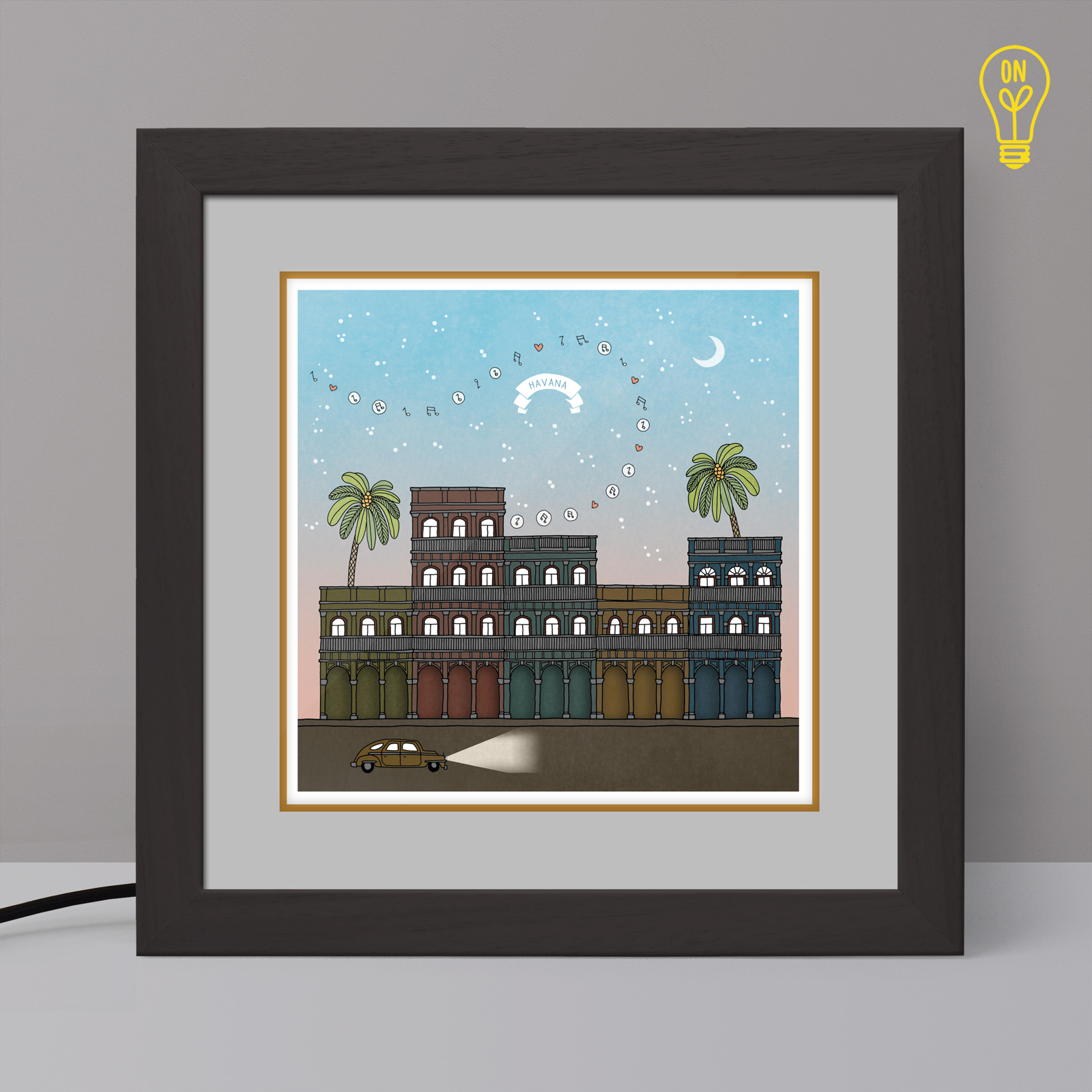 Havana Illustrated Light Box Havana Illustrated Light Box