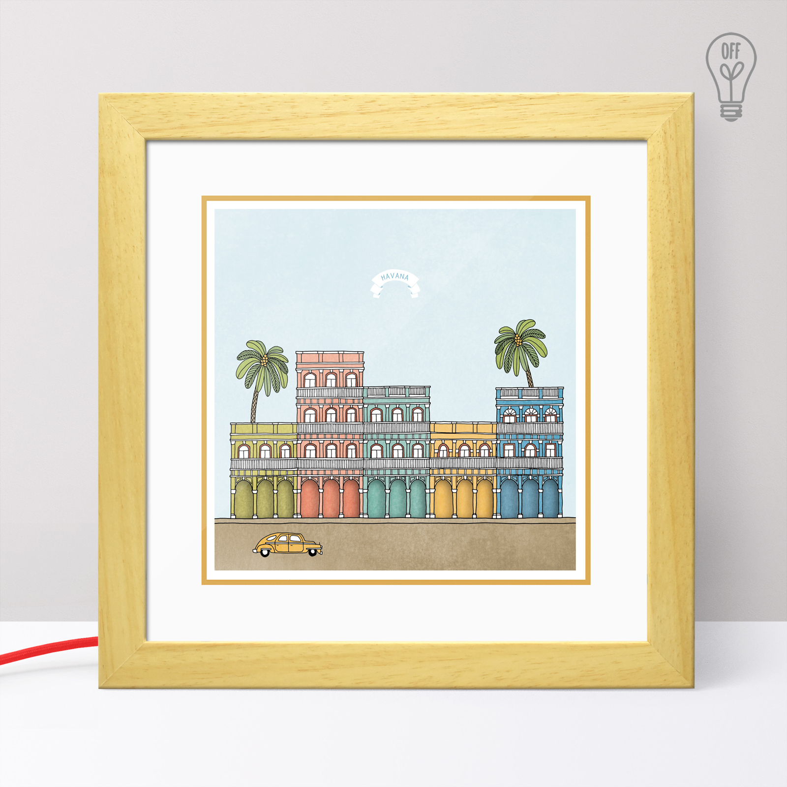 Havana Illustrated Light Box Havana Illustrated Light Box