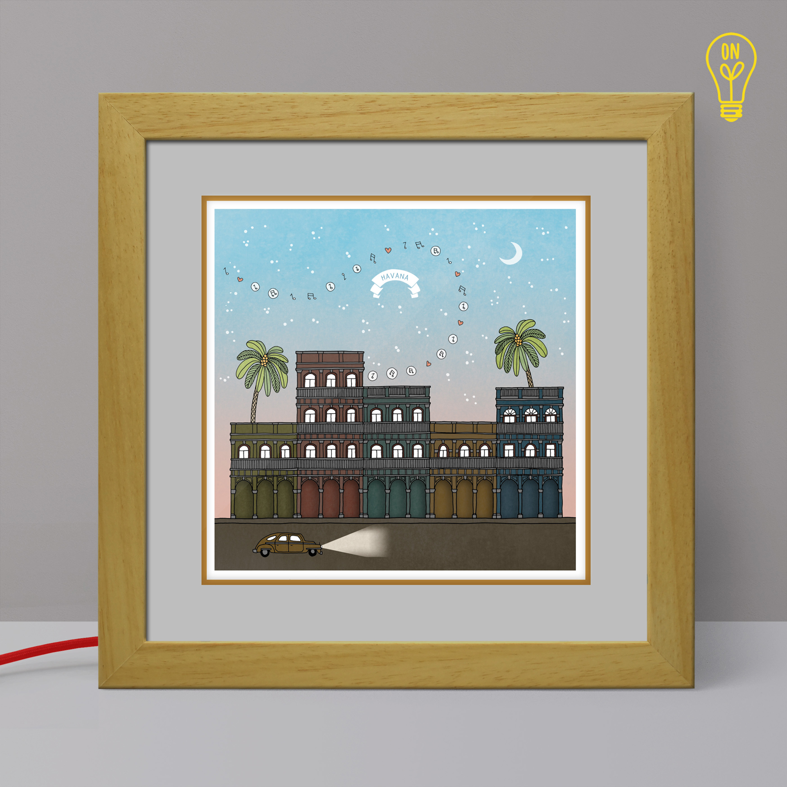 Havana Illustrated Light Box Havana Illustrated Light Box