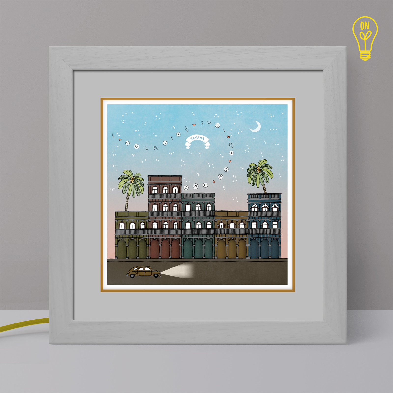 Havana Illustrated Light Box Havana Illustrated Light Box