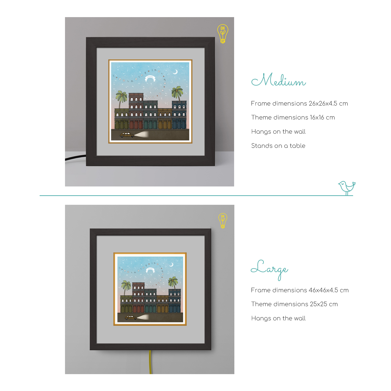 Havana Illustrated Light Box Havana Illustrated Light Box