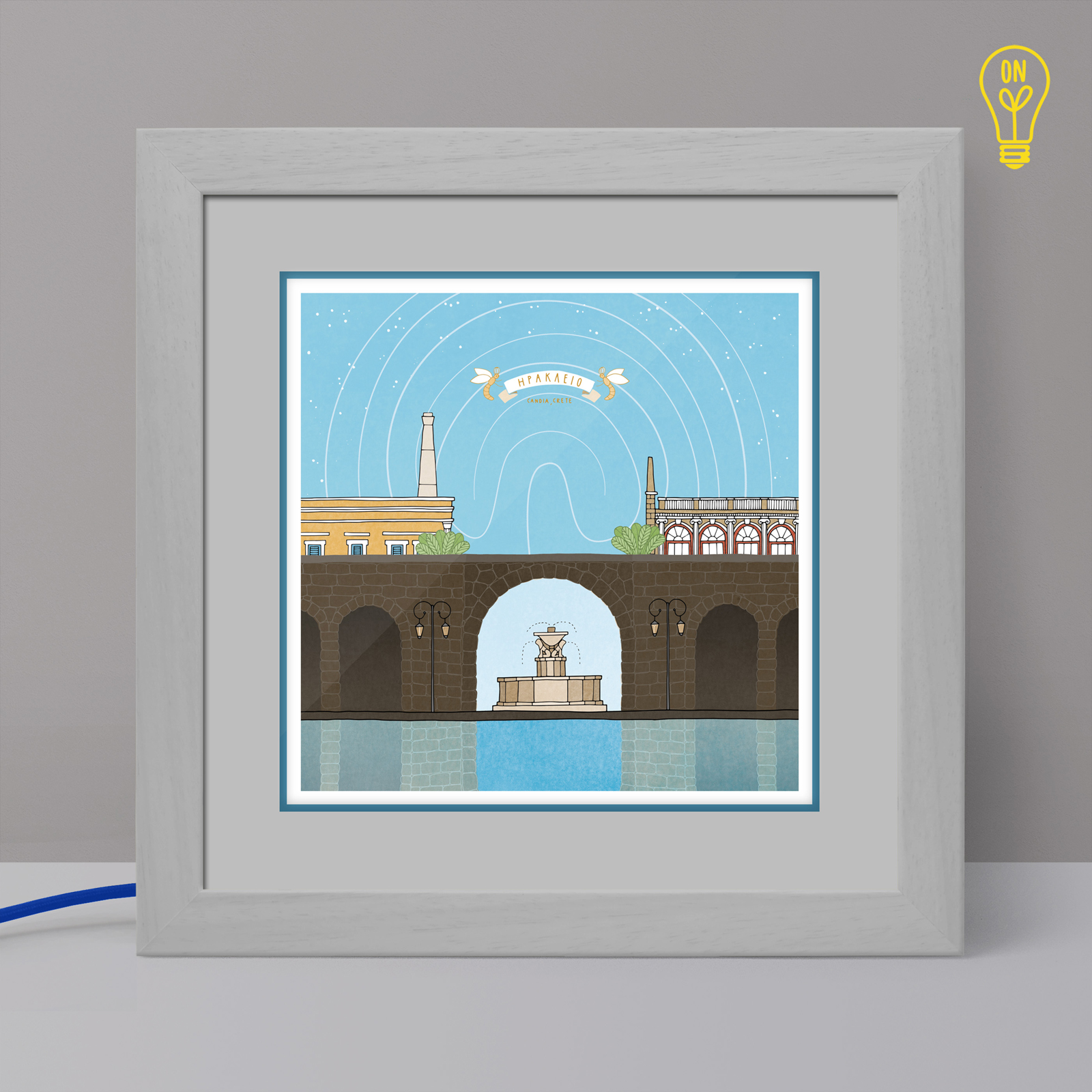 Heraklion Illustrated Light Box Heraklion Illustrated Light Box