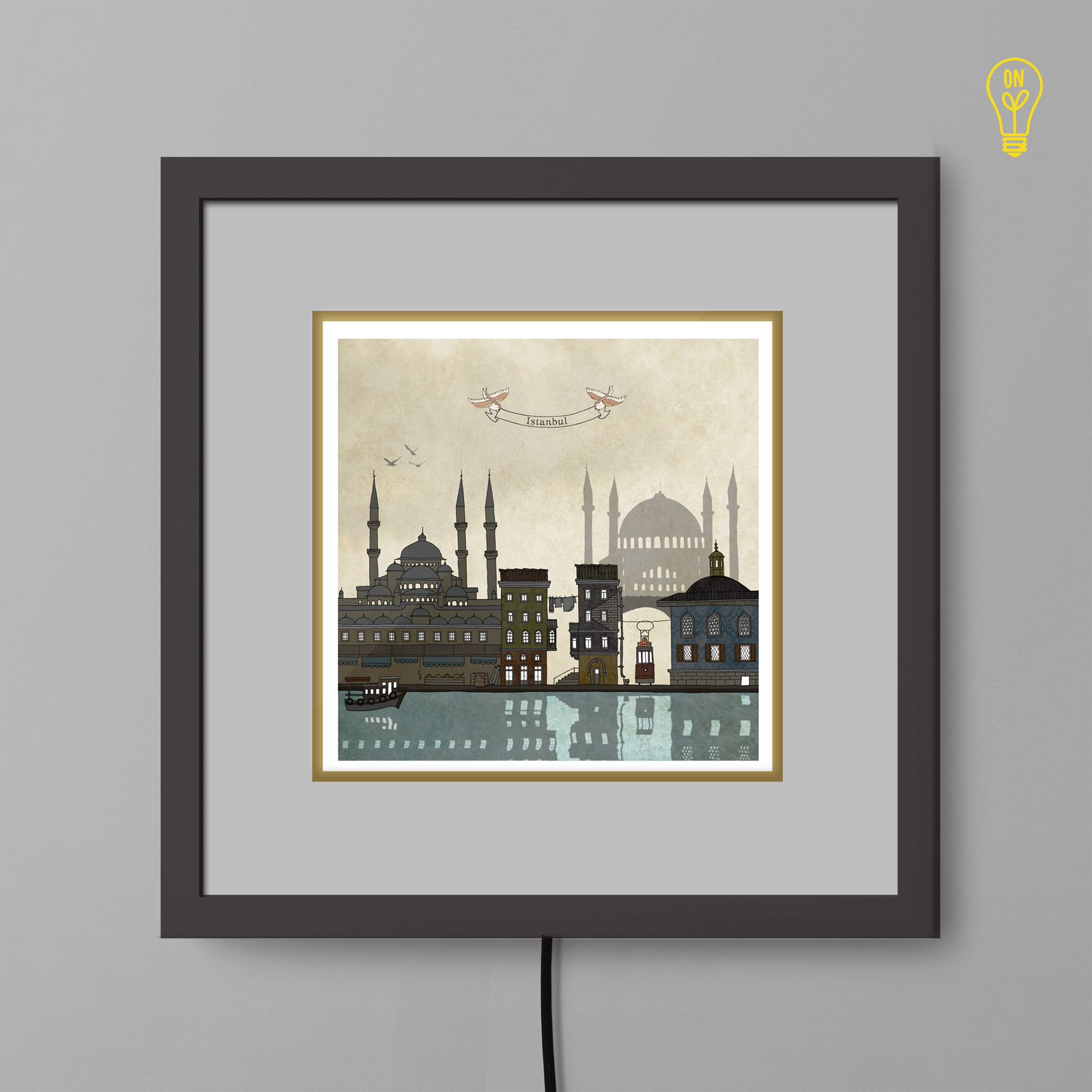 Istanbul Illustrated Light Box Istanbul Illustrated Light Box