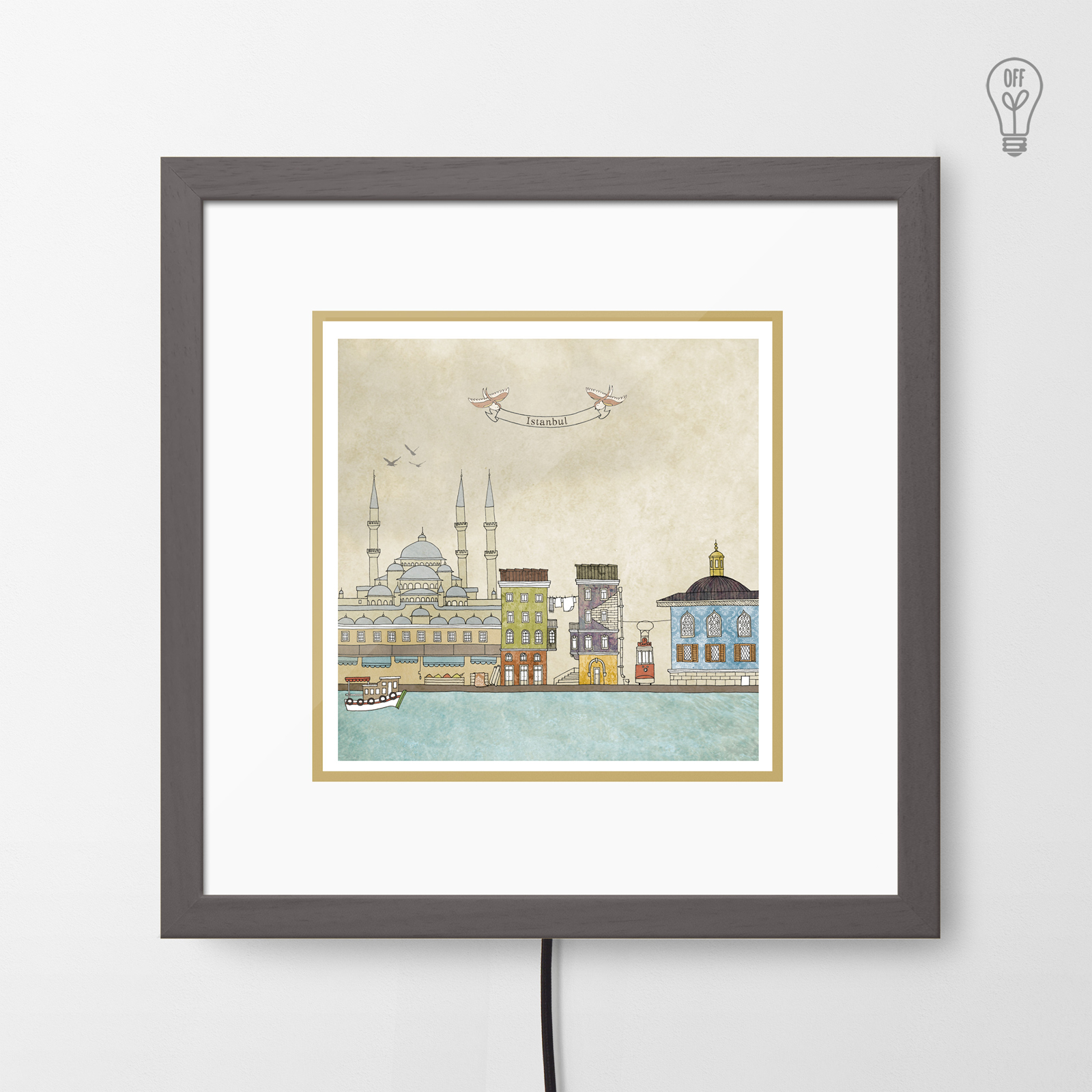 Istanbul Illustrated Light Box Istanbul Illustrated Light Box