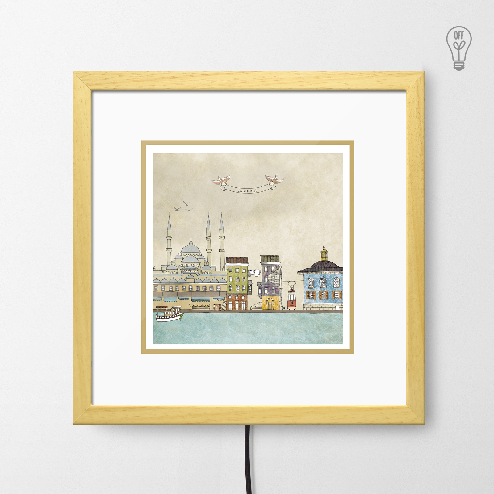 Istanbul Illustrated Light Box Istanbul Illustrated Light Box