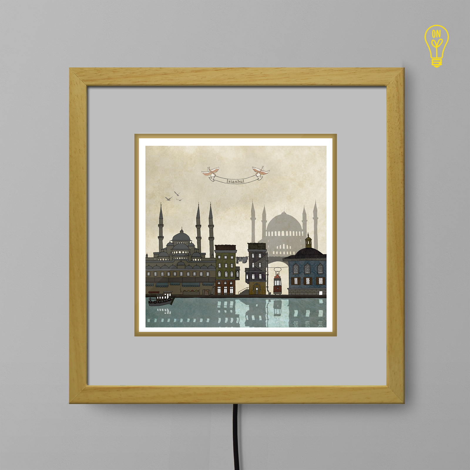 Istanbul Illustrated Light Box Istanbul Illustrated Light Box