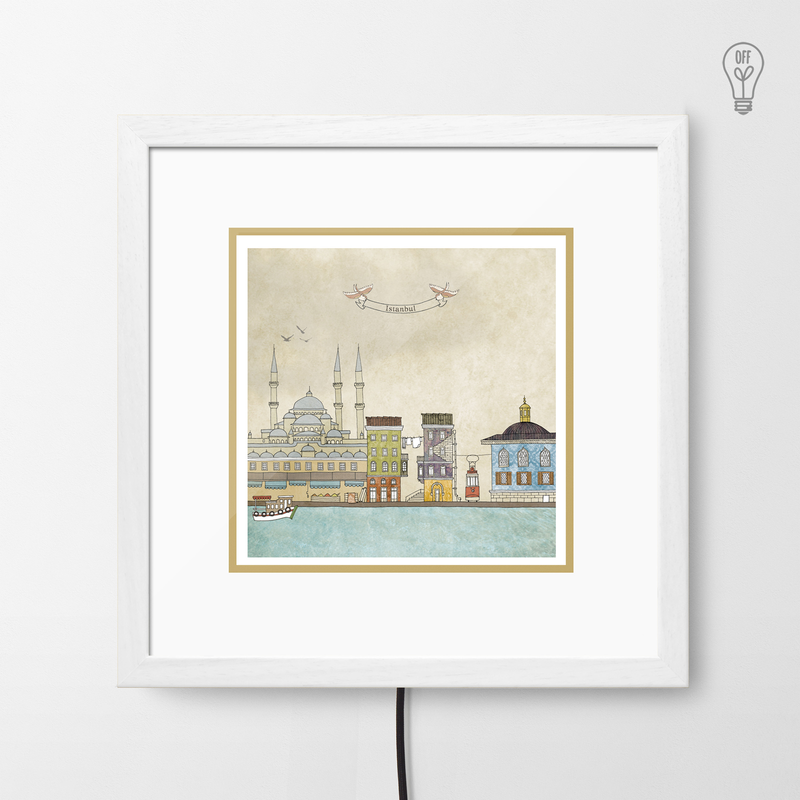 Istanbul Illustrated Light Box Istanbul Illustrated Light Box