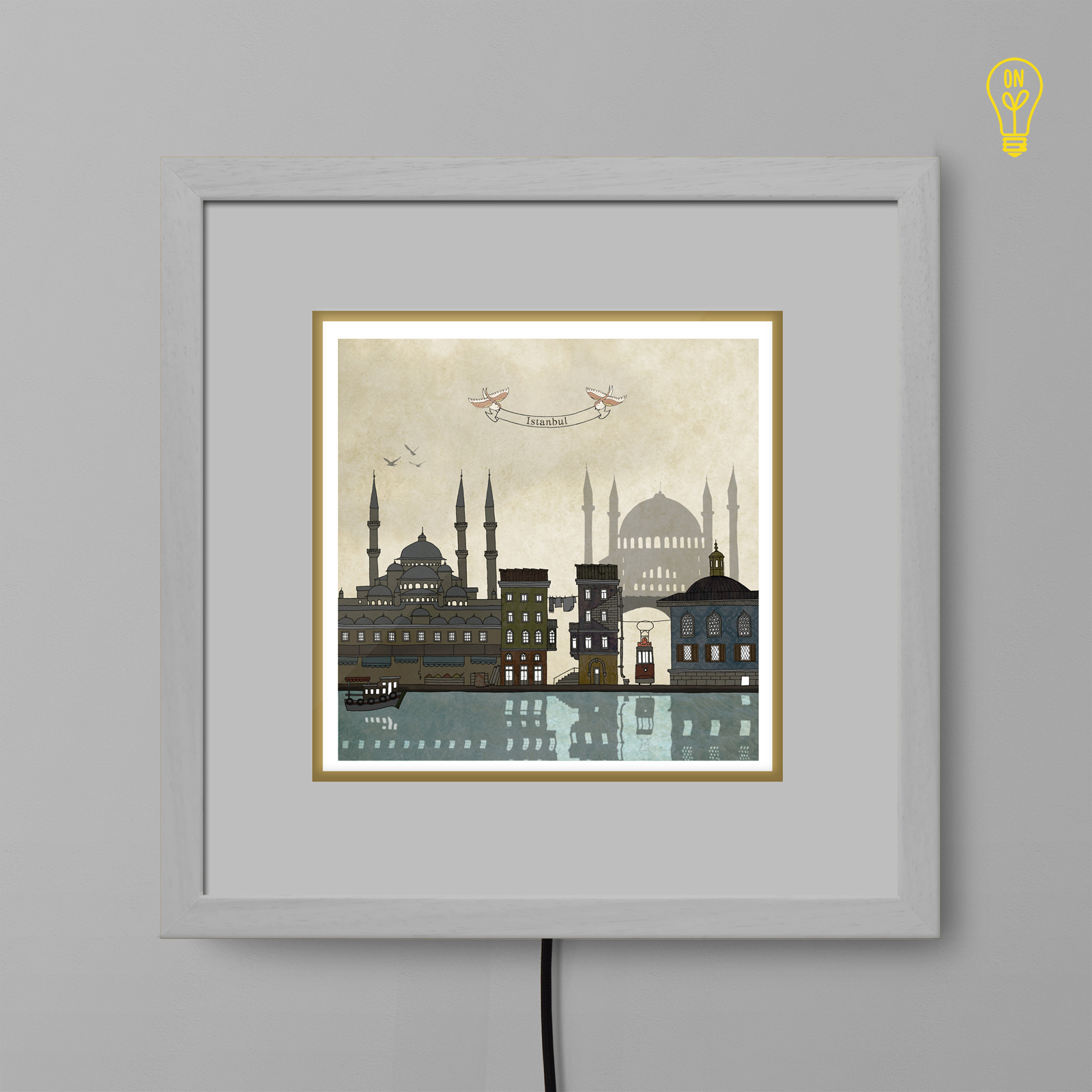 Istanbul Illustrated Light Box Istanbul Illustrated Light Box