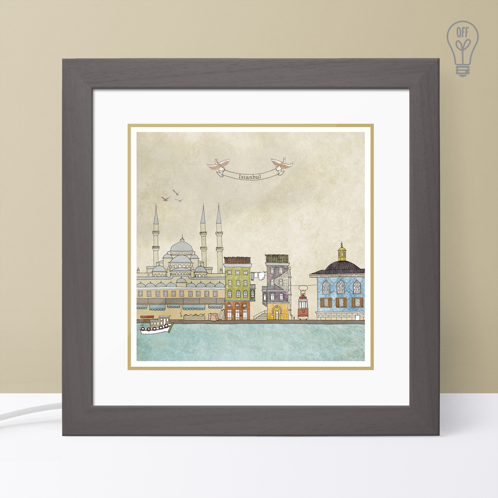 Istanbul Illustrated Light Box Istanbul Illustrated Light Box