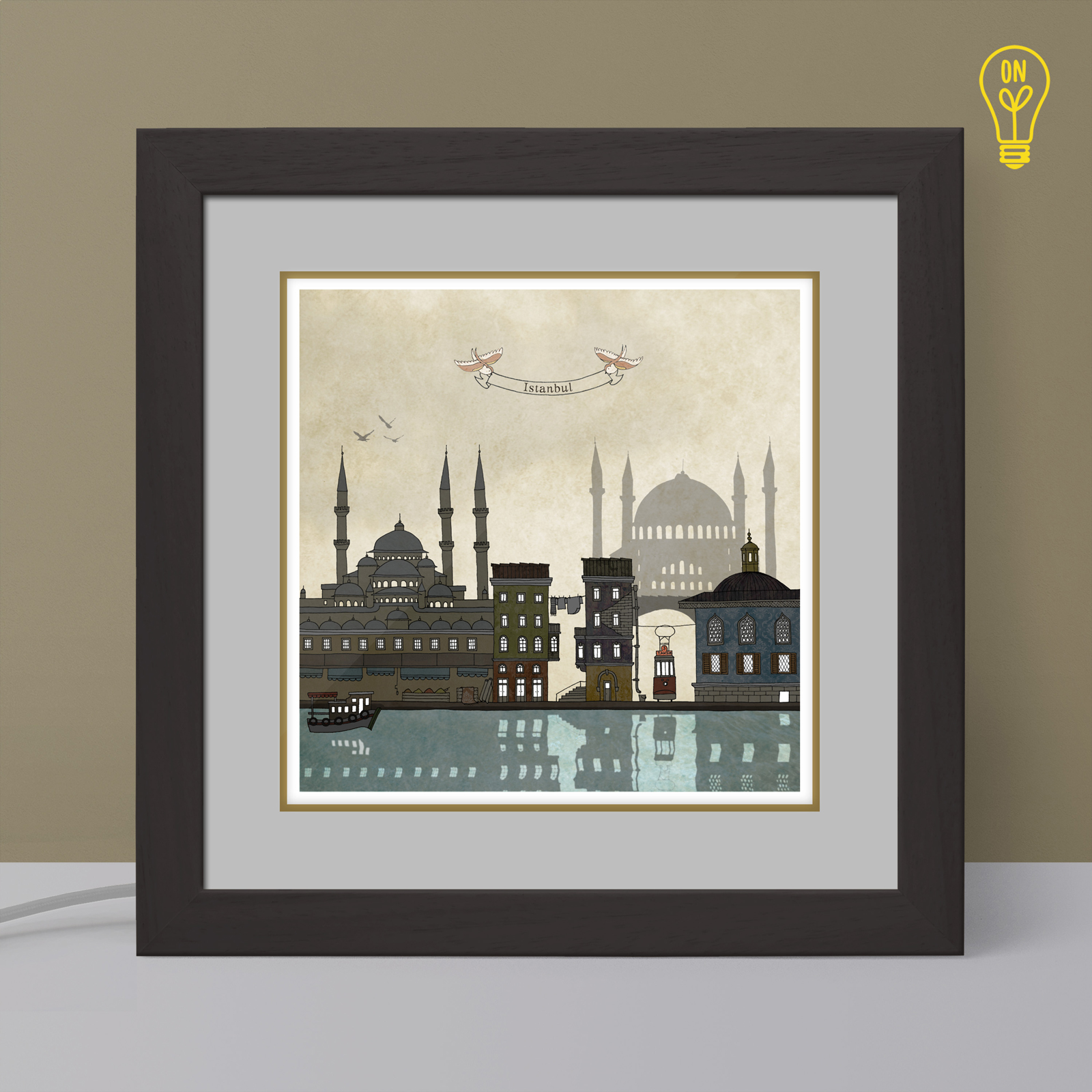Istanbul Illustrated Light Box Istanbul Illustrated Light Box