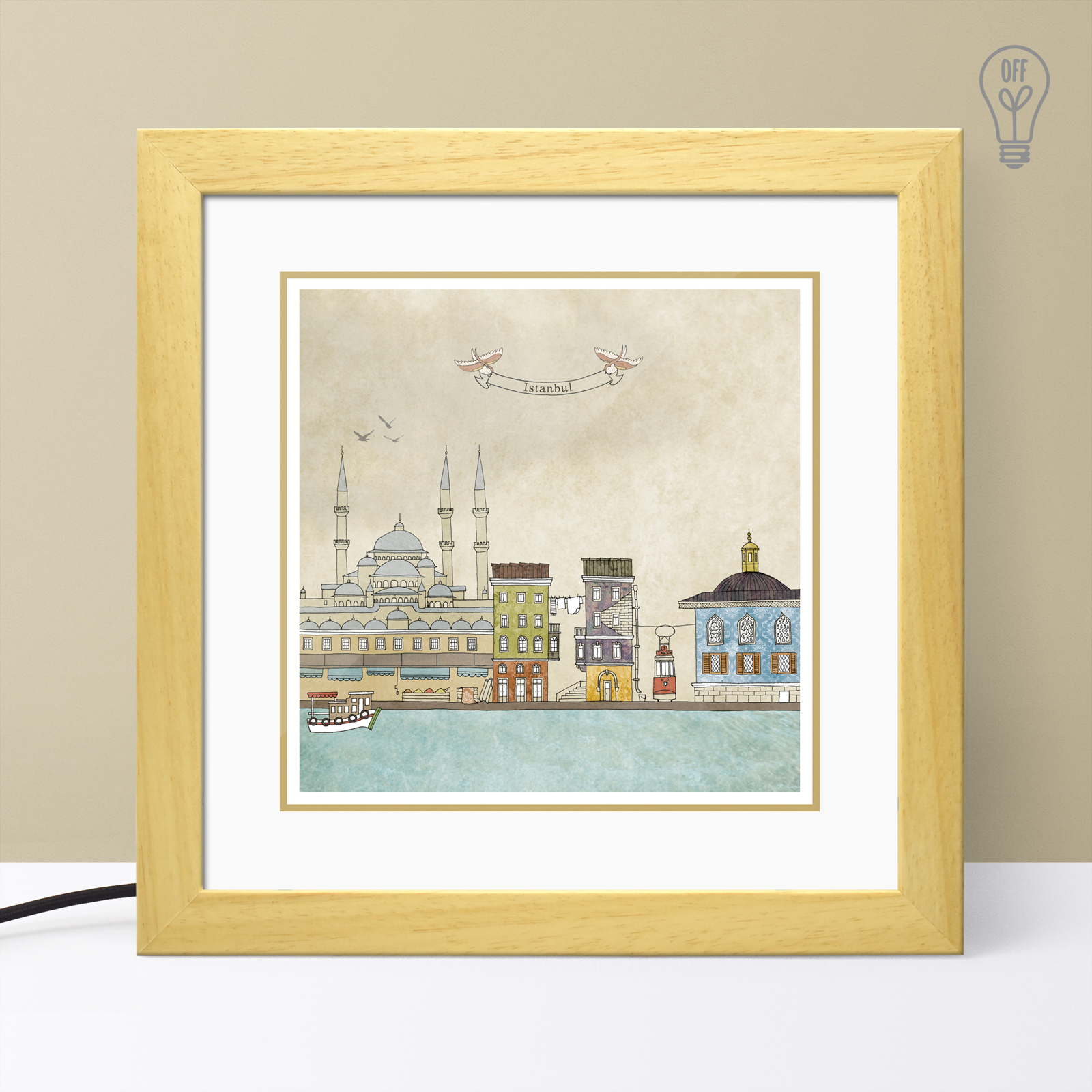 Istanbul Illustrated Light Box Istanbul Illustrated Light Box