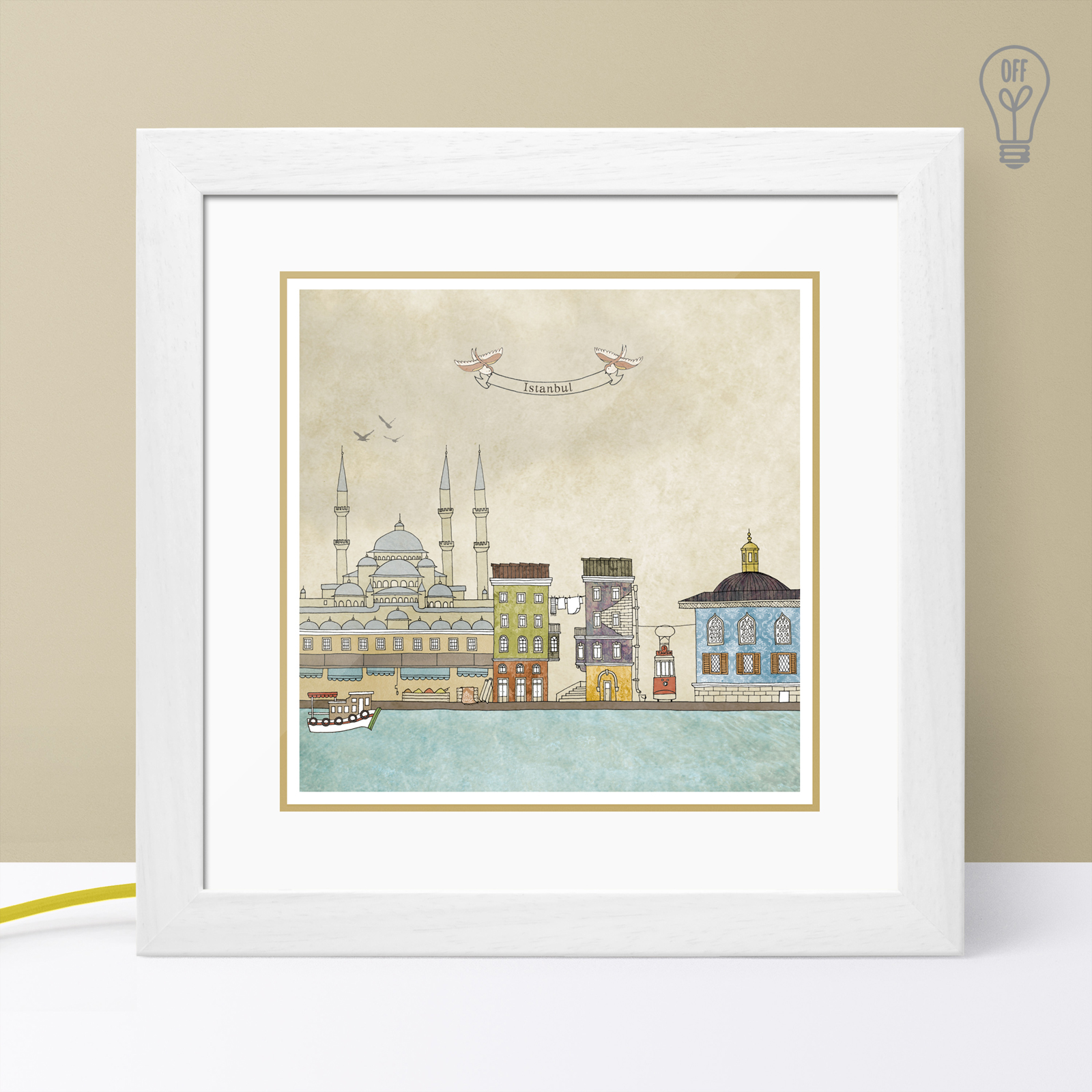 Istanbul Illustrated Light Box Istanbul Illustrated Light Box
