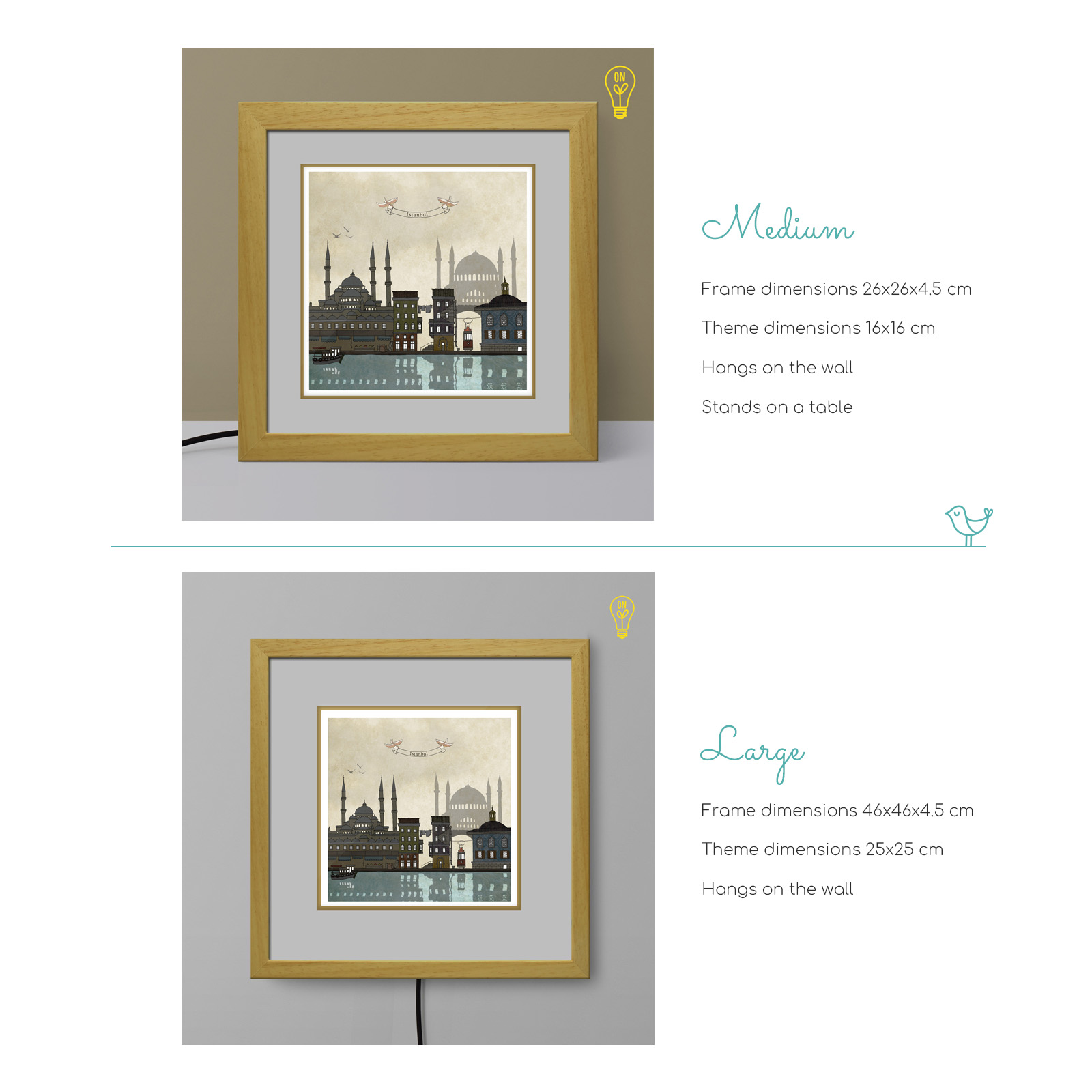 Istanbul Illustrated Light Box Istanbul Illustrated Light Box