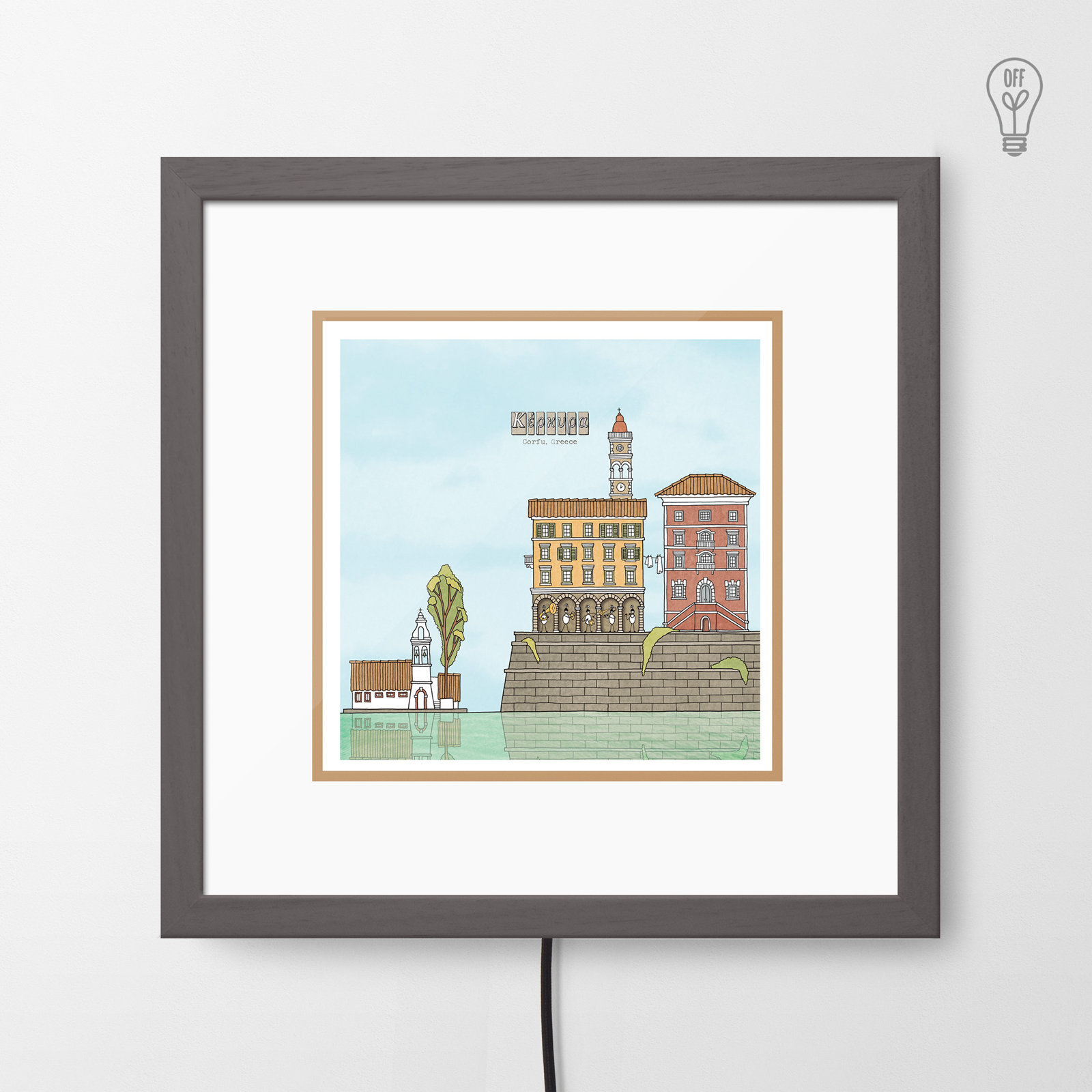 Kerkyra Illustrated Light Box Kerkyra Illustrated Light Box