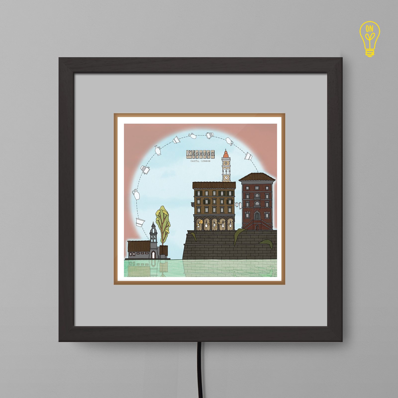 Kerkyra Illustrated Light Box Kerkyra Illustrated Light Box