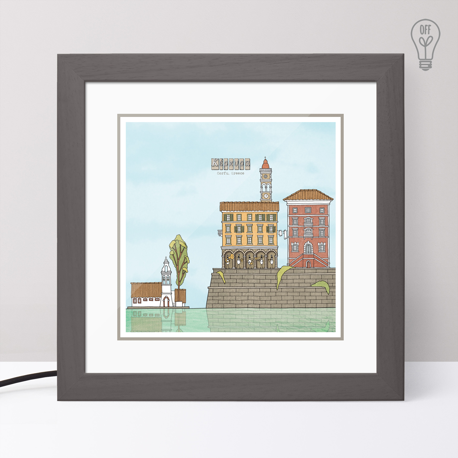 Kerkyra Illustrated Light Box Kerkyra Illustrated Light Box