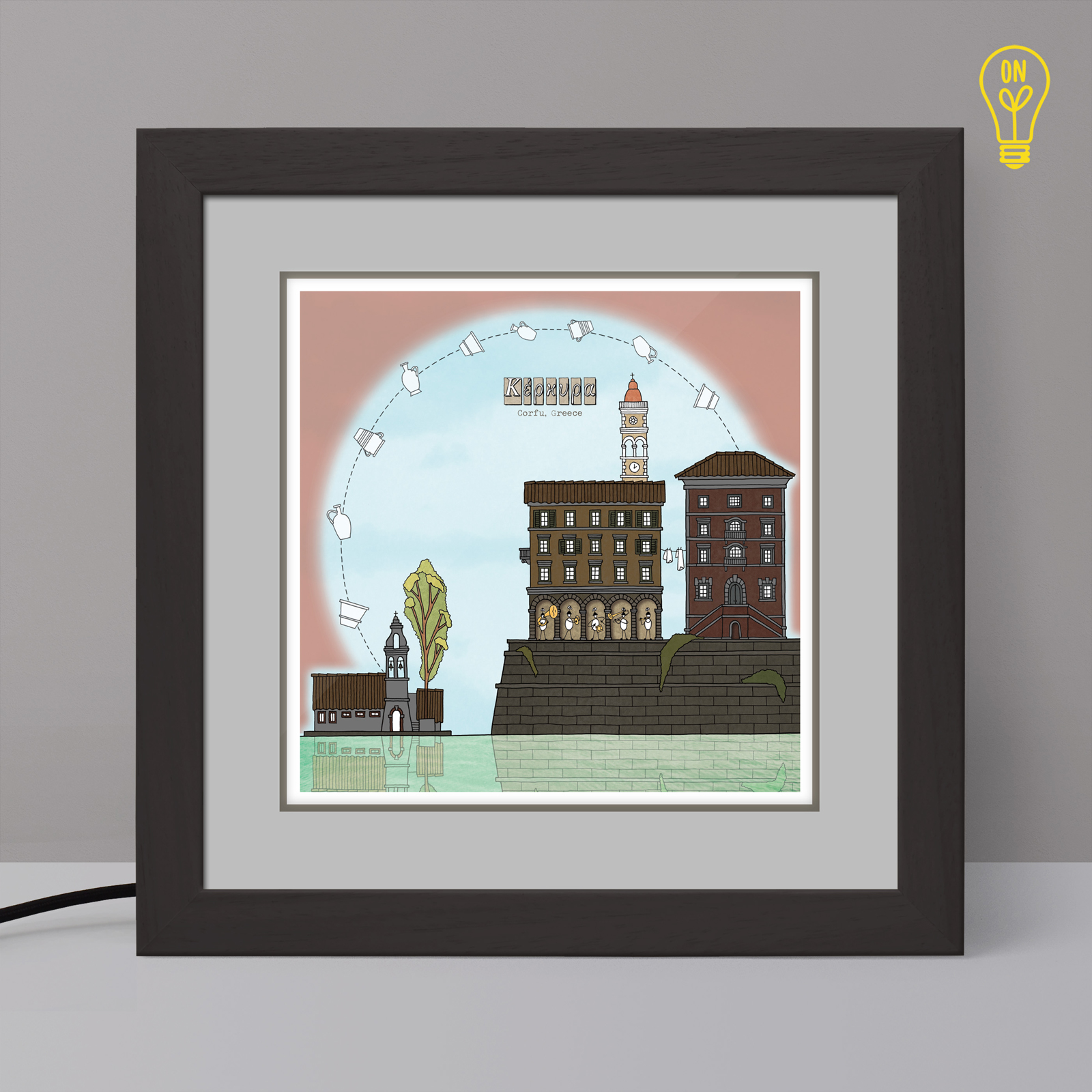Kerkyra Illustrated Light Box Kerkyra Illustrated Light Box