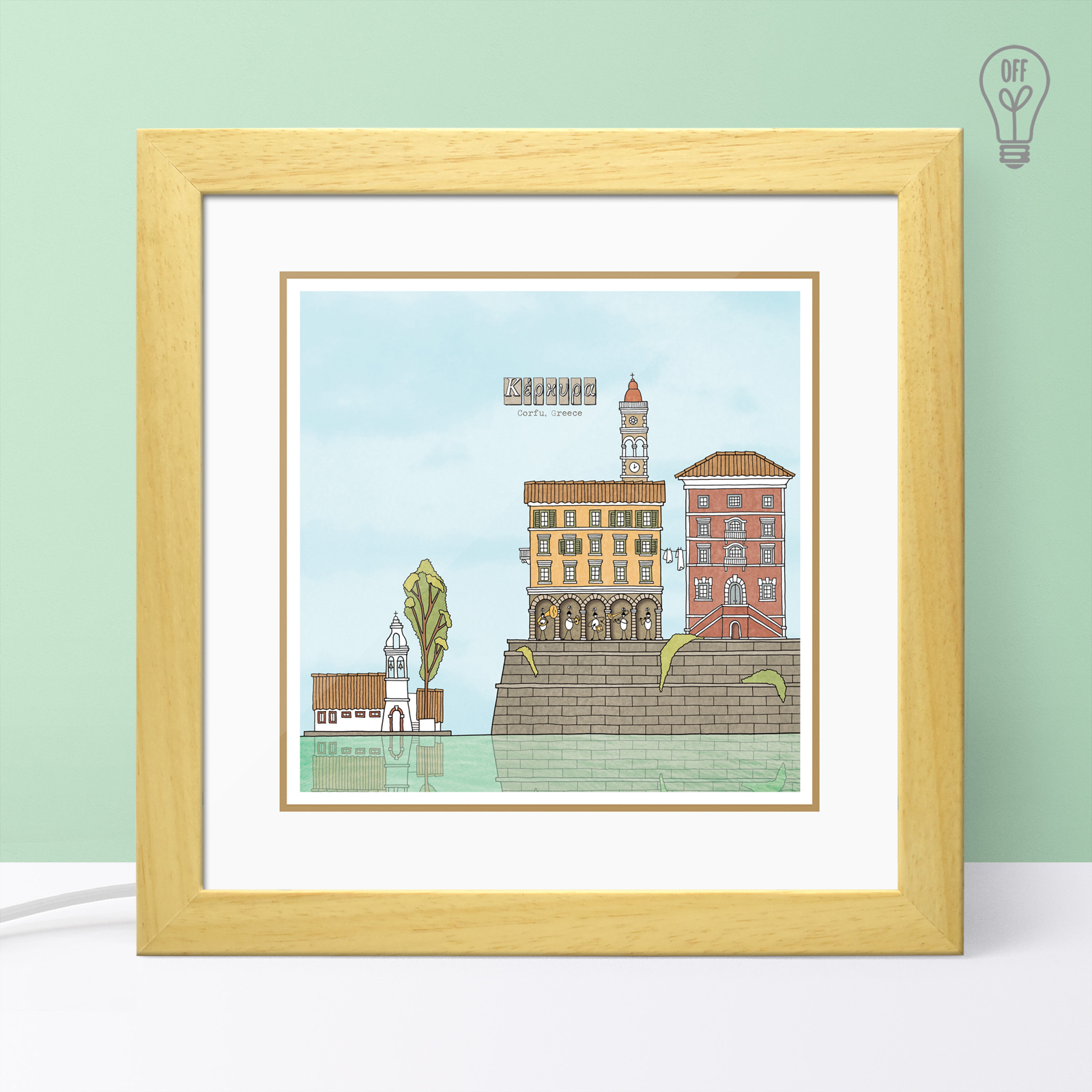 Kerkyra Illustrated Light Box Kerkyra Illustrated Light Box