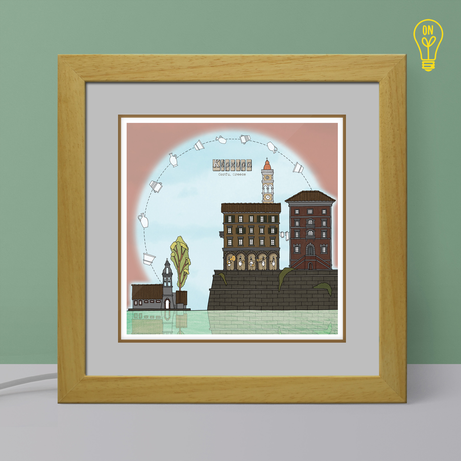 Kerkyra Illustrated Light Box Kerkyra Illustrated Light Box