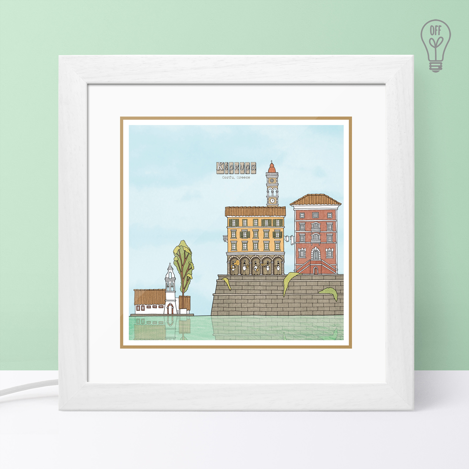 Kerkyra Illustrated Light Box Kerkyra Illustrated Light Box