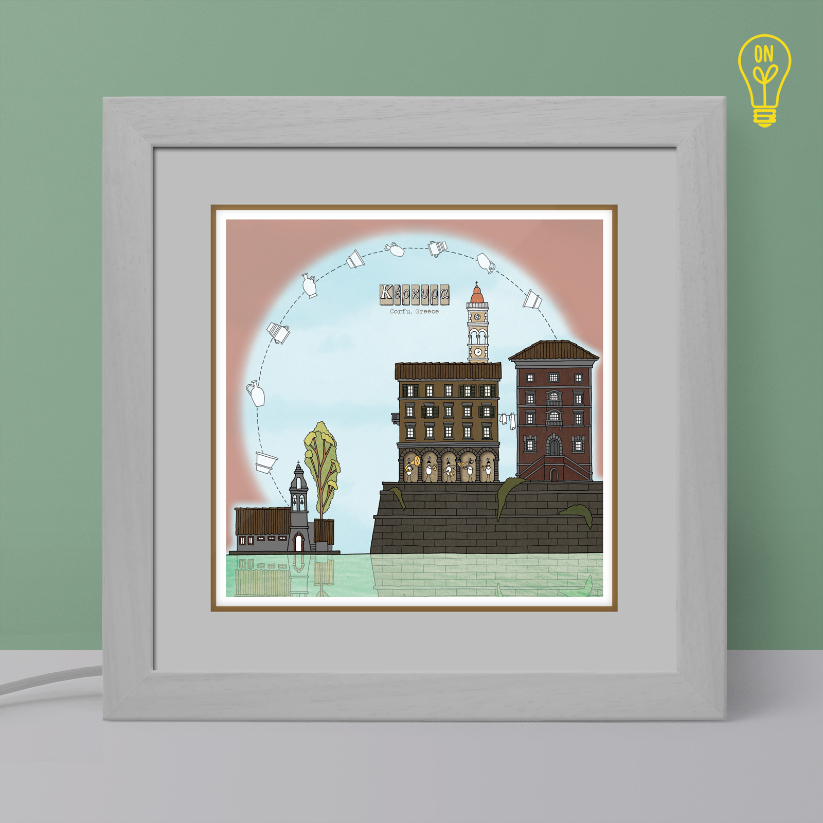 Kerkyra Illustrated Light Box Kerkyra Illustrated Light Box