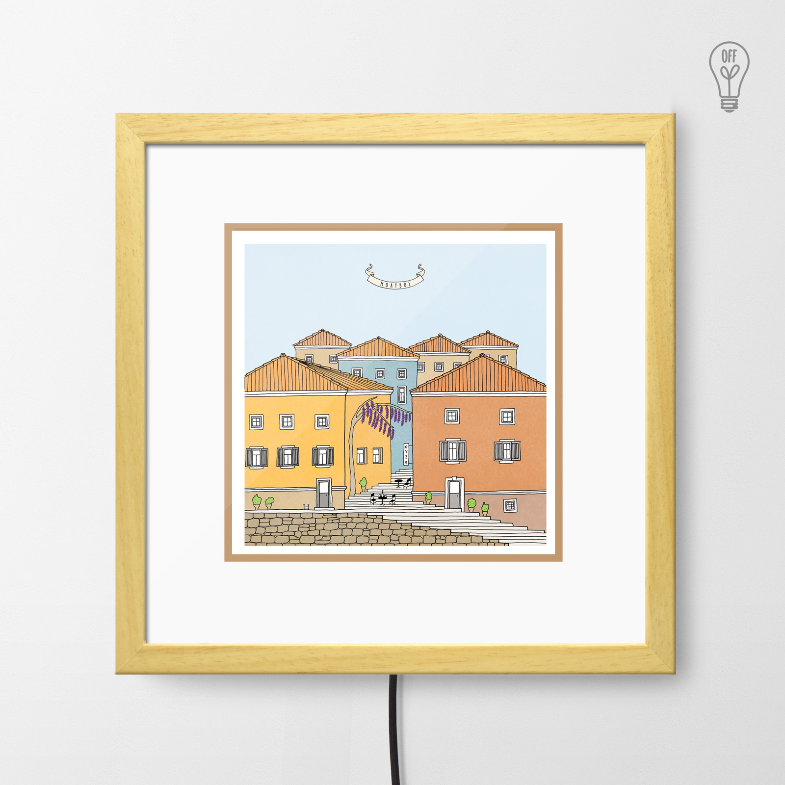 Molyvos Illustrated Light Box Molyvos Illustrated Light Box