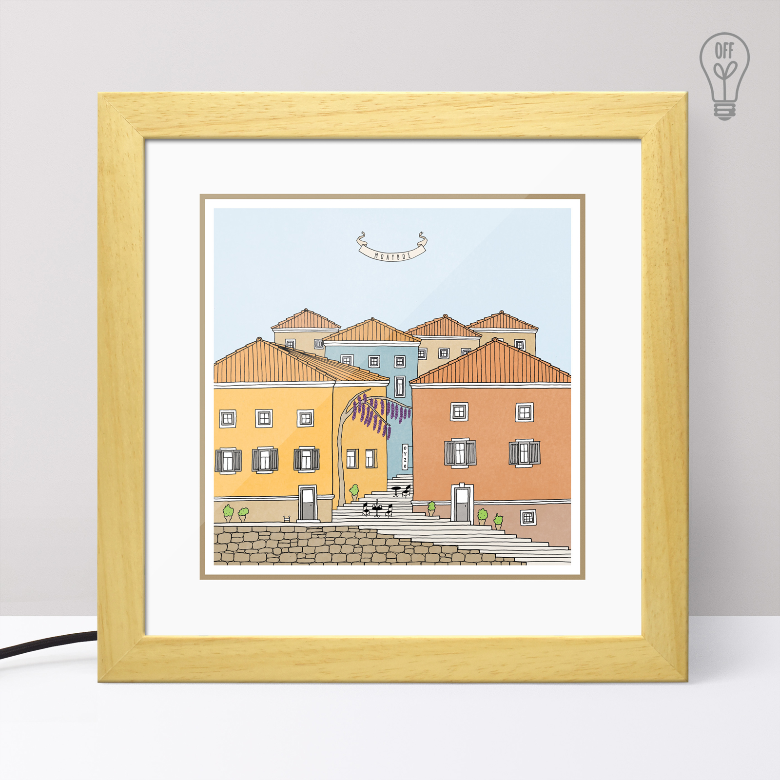 Molyvos Illustrated Light Box Molyvos Illustrated Light Box