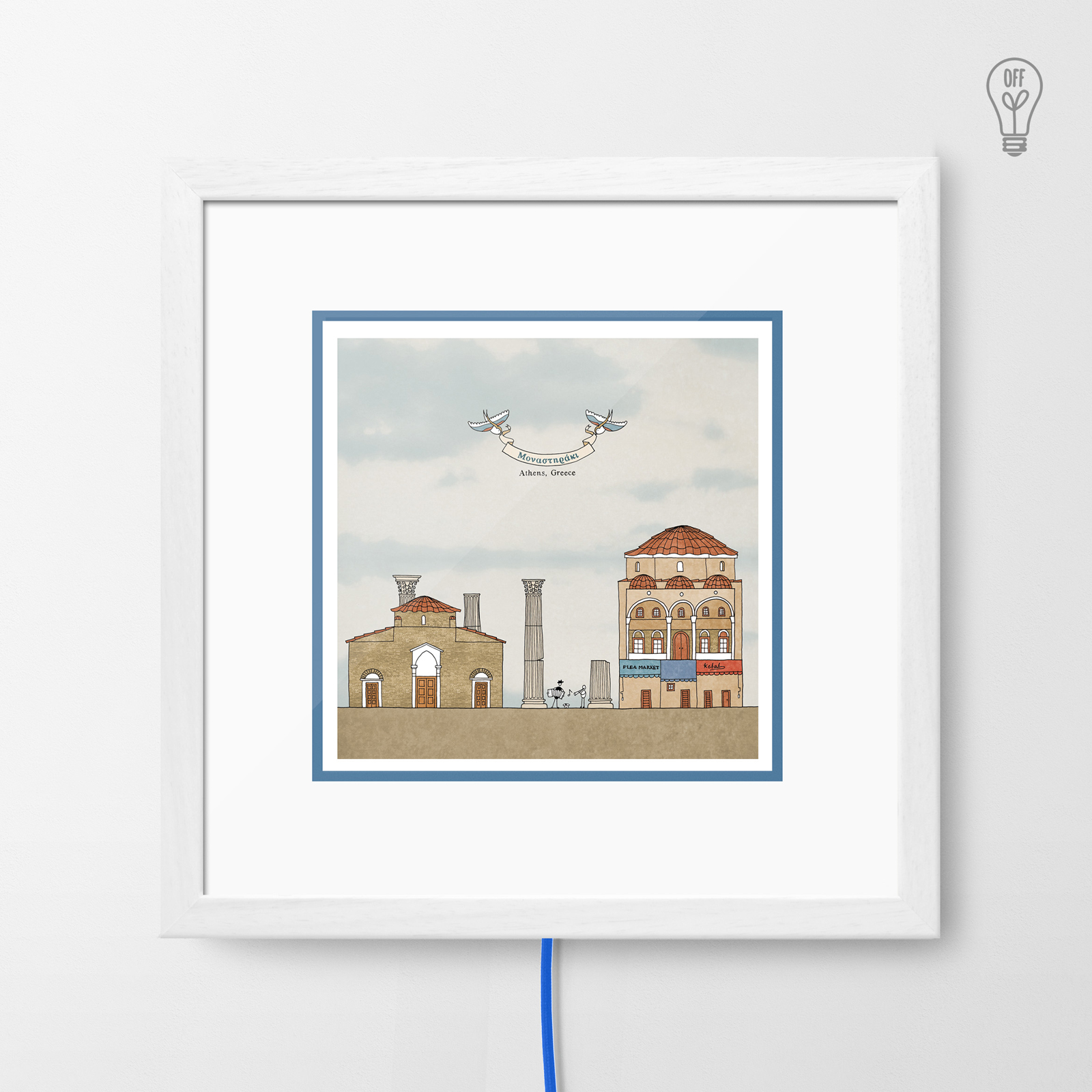 Monastiraki Illustrated Light Box Monastiraki Illustrated Light Box