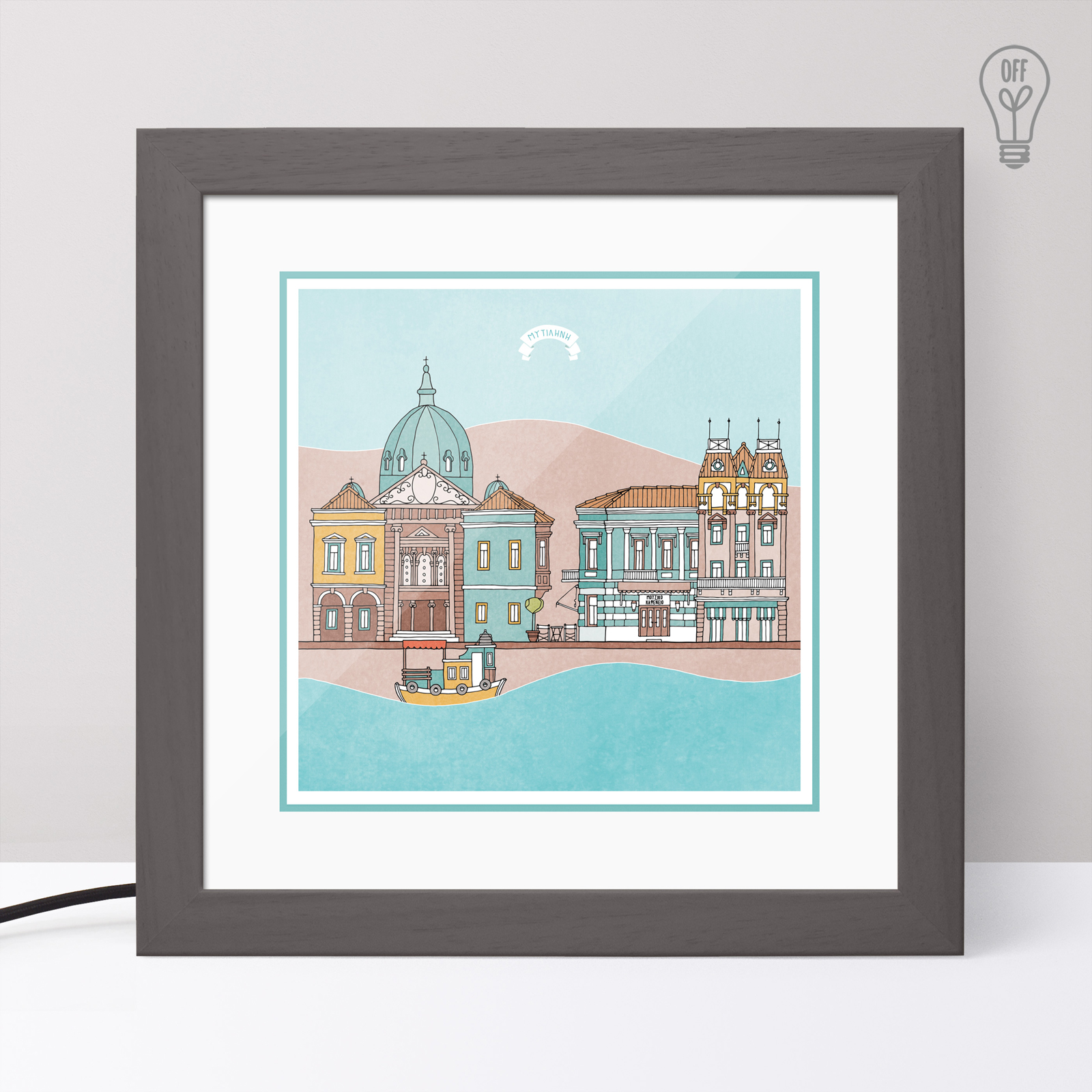 Mytilini Illustrated Light Box Mytilini Illustrated Light Box