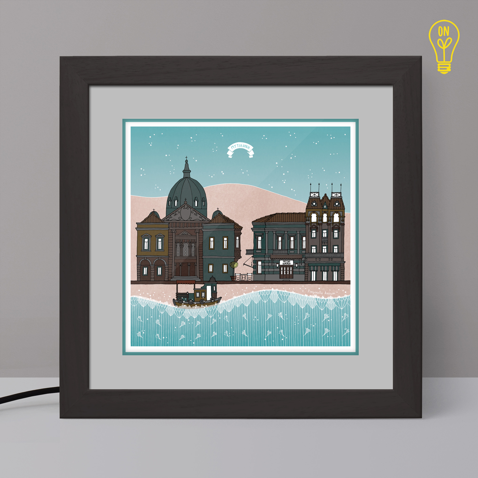 Mytilini Illustrated Light Box Mytilini Illustrated Light Box