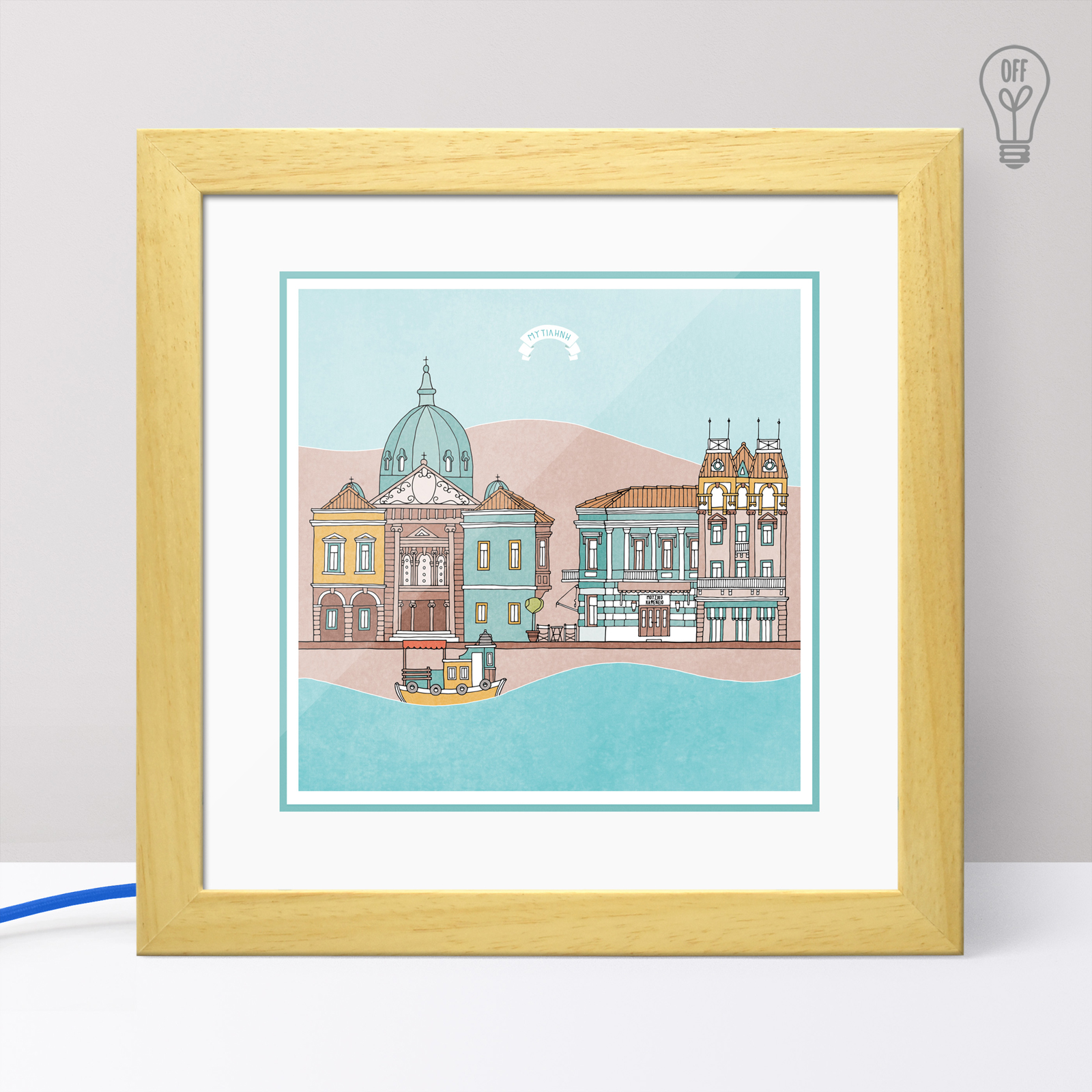 Mytilini Illustrated Light Box Mytilini Illustrated Light Box