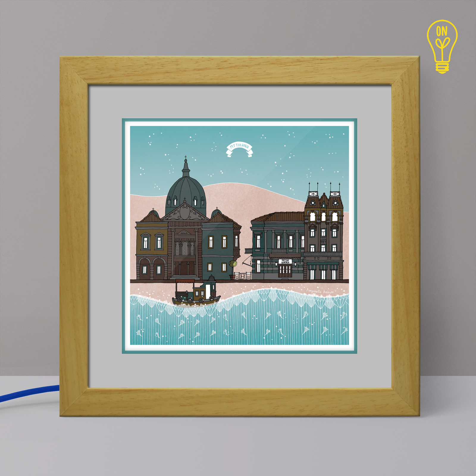 Mytilini Illustrated Light Box Mytilini Illustrated Light Box