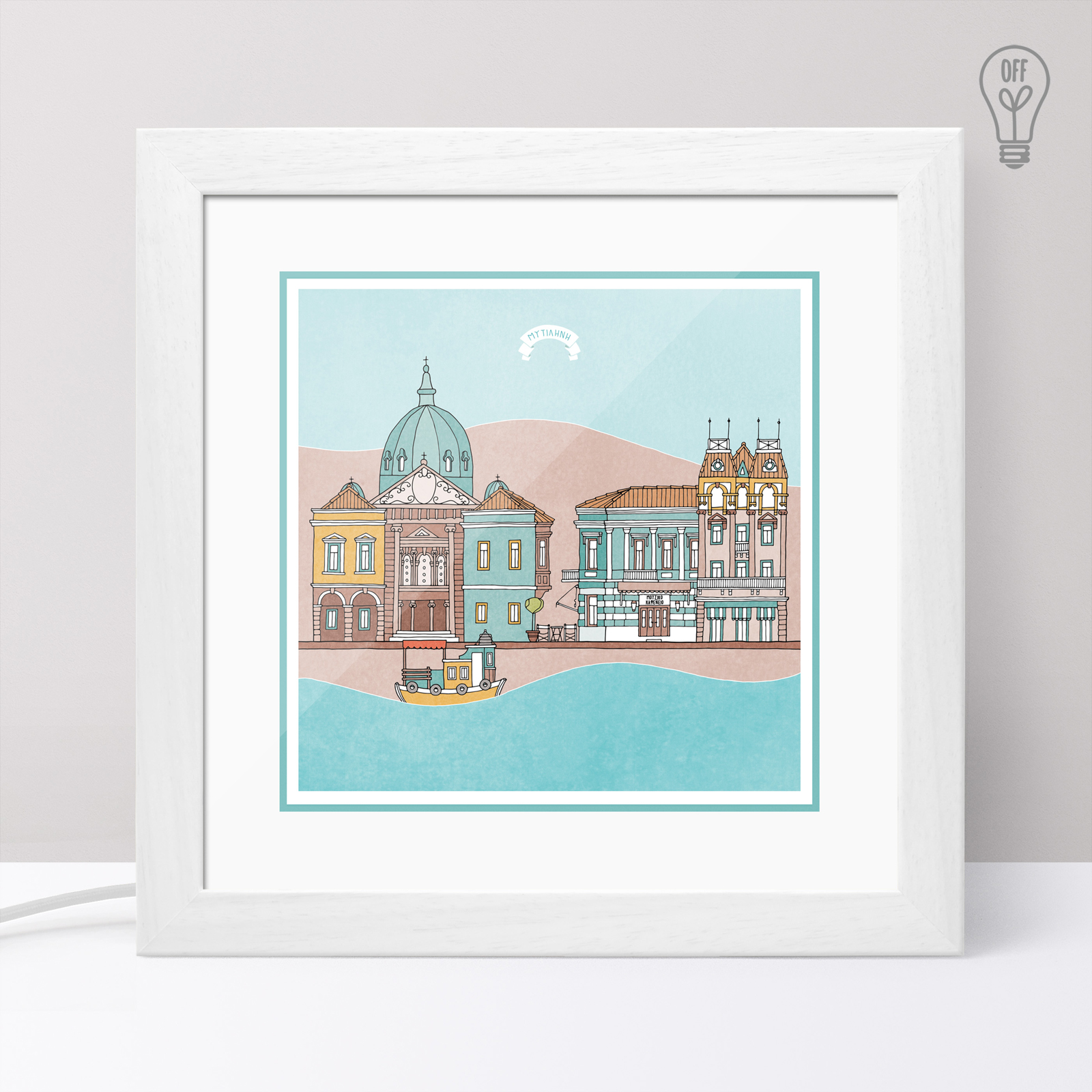 Mytilini Illustrated Light Box Mytilini Illustrated Light Box