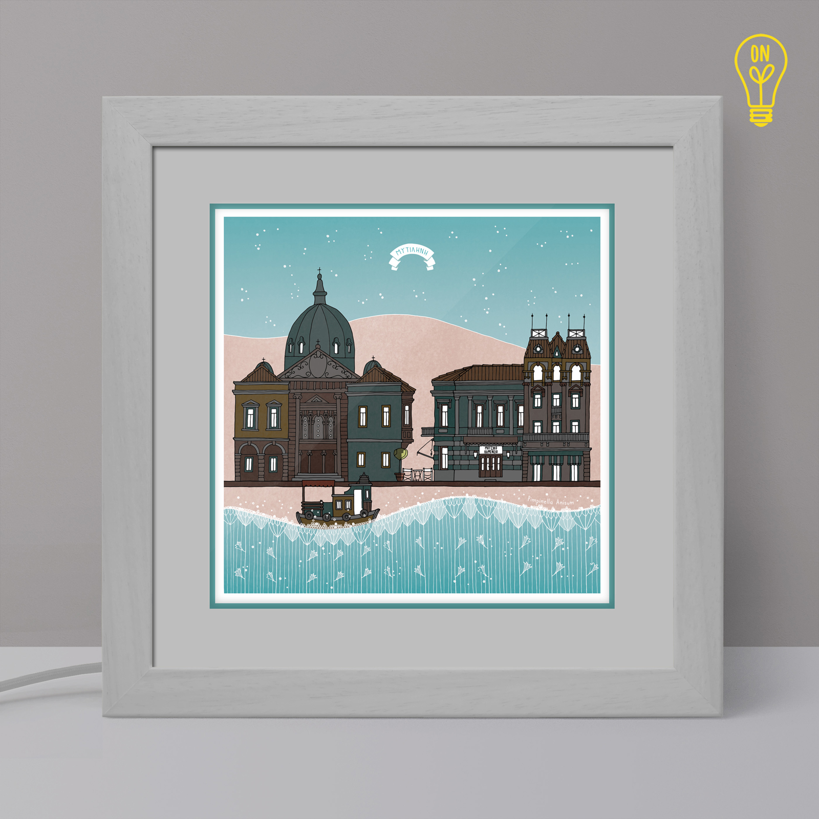 Mytilini Illustrated Light Box Mytilini Illustrated Light Box