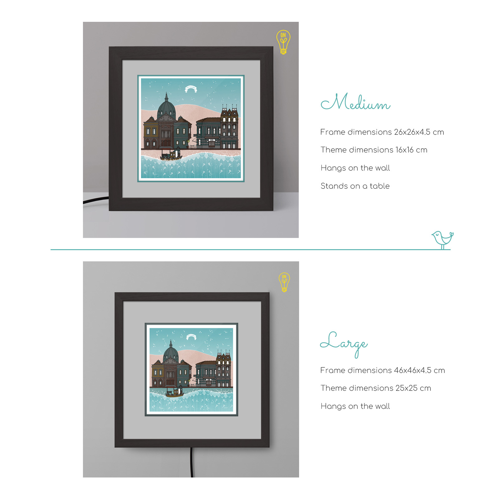 Mytilini Illustrated Light Box Mytilini Illustrated Light Box
