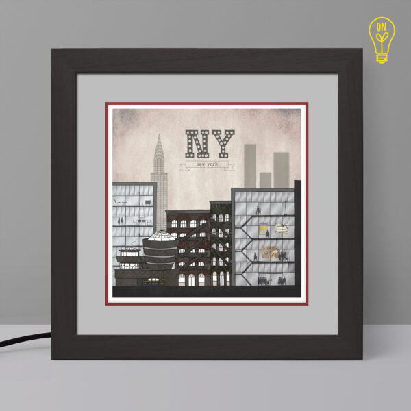 New York Illustrated Light Box