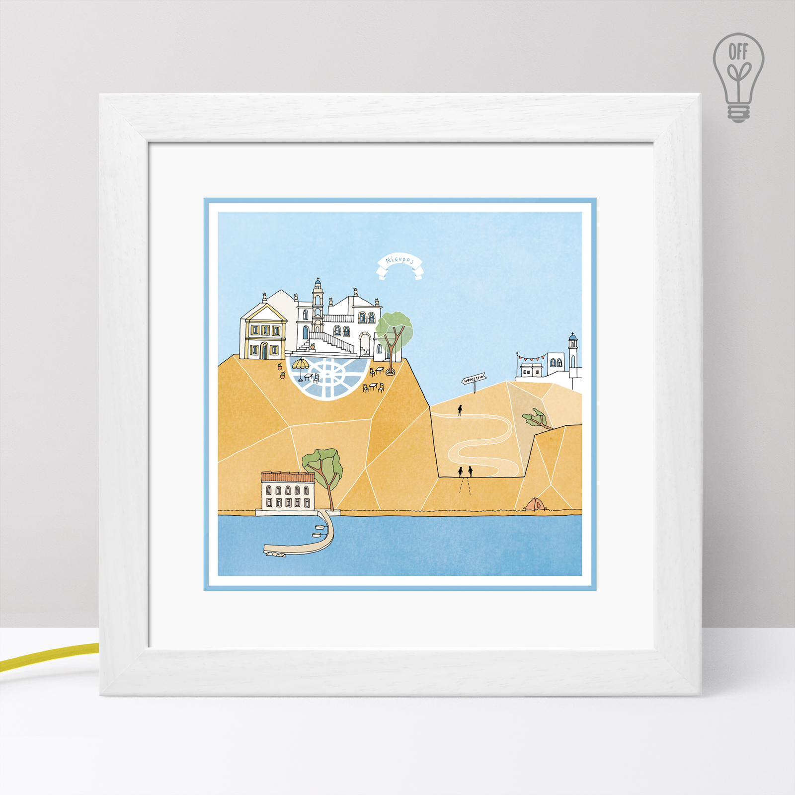Nisyros Illustrated Light Box Nisyros Illustrated Light Box