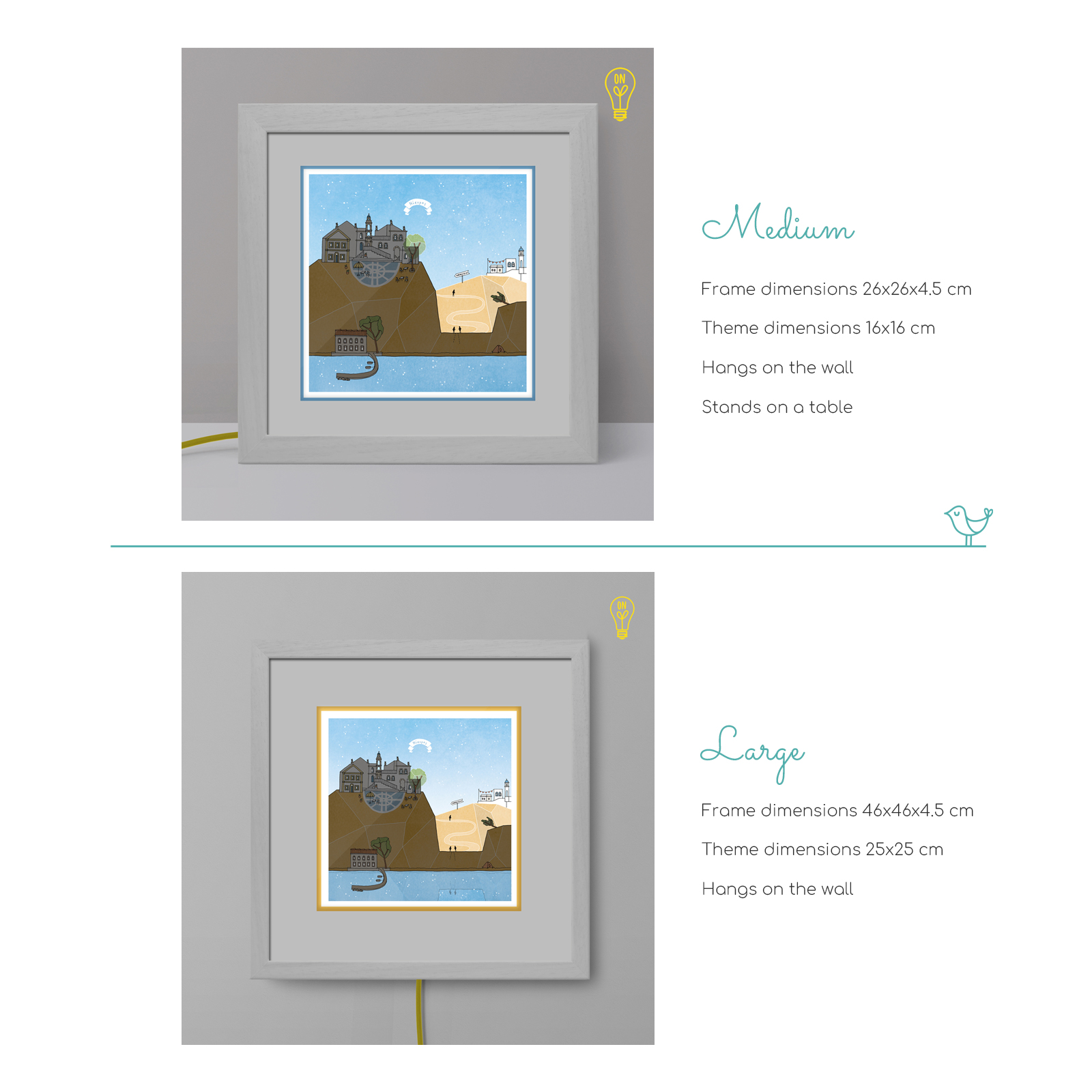 Nisyros Illustrated Light Box Nisyros Illustrated Light Box