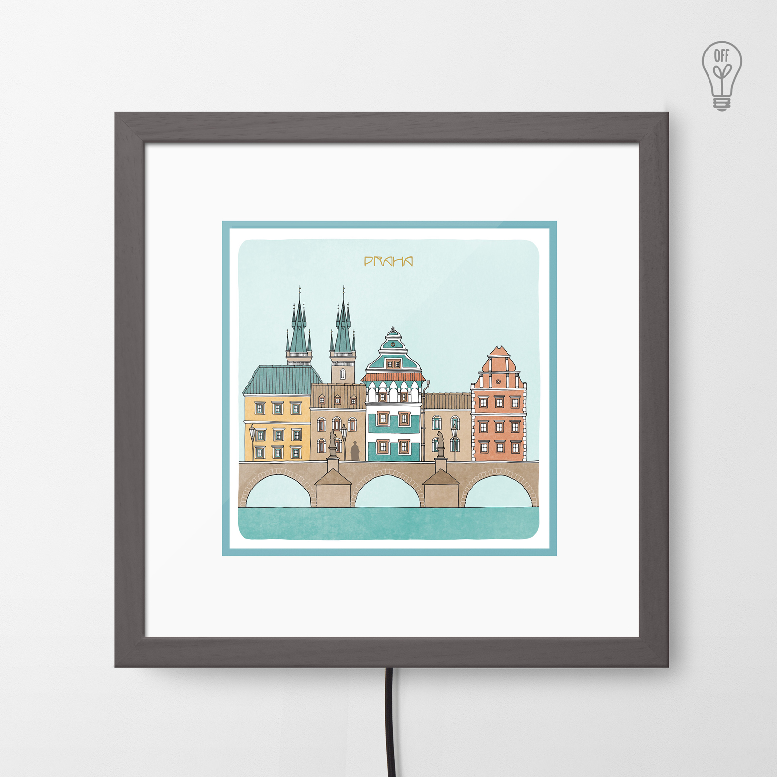 Praha Illustrated Light Box Praha Illustrated Light Box