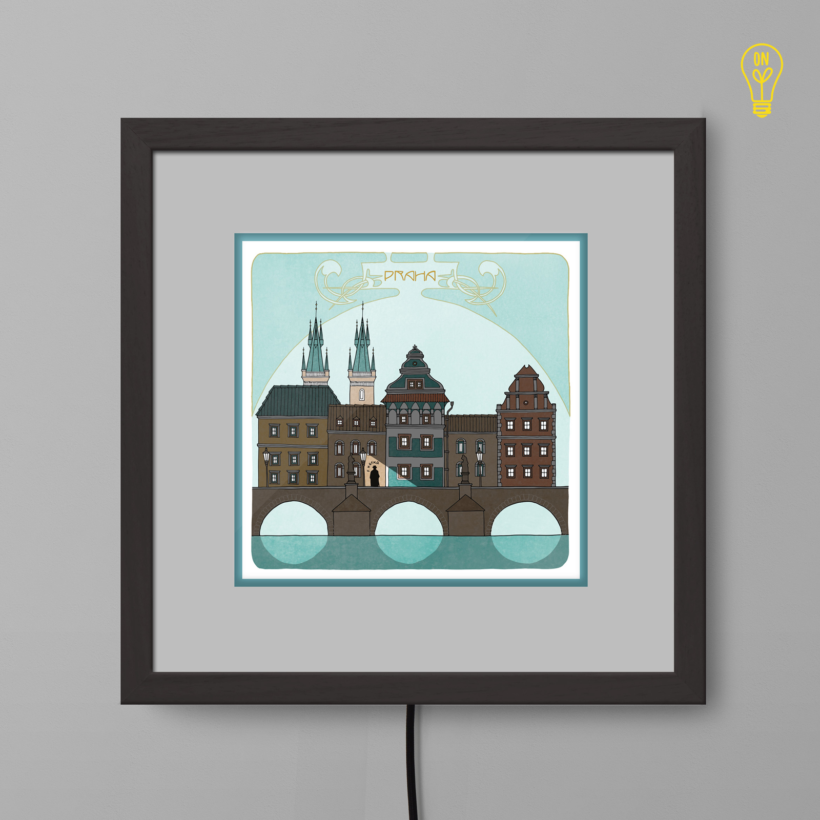 Praha Illustrated Light Box Praha Illustrated Light Box