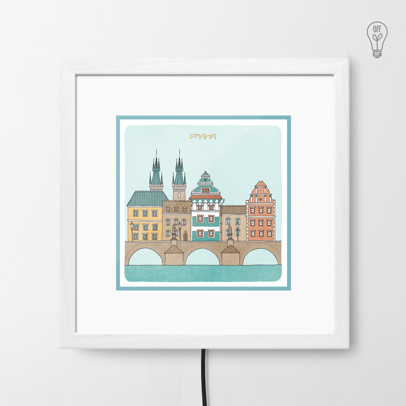 Praha Illustrated Light Box Praha Illustrated Light Box