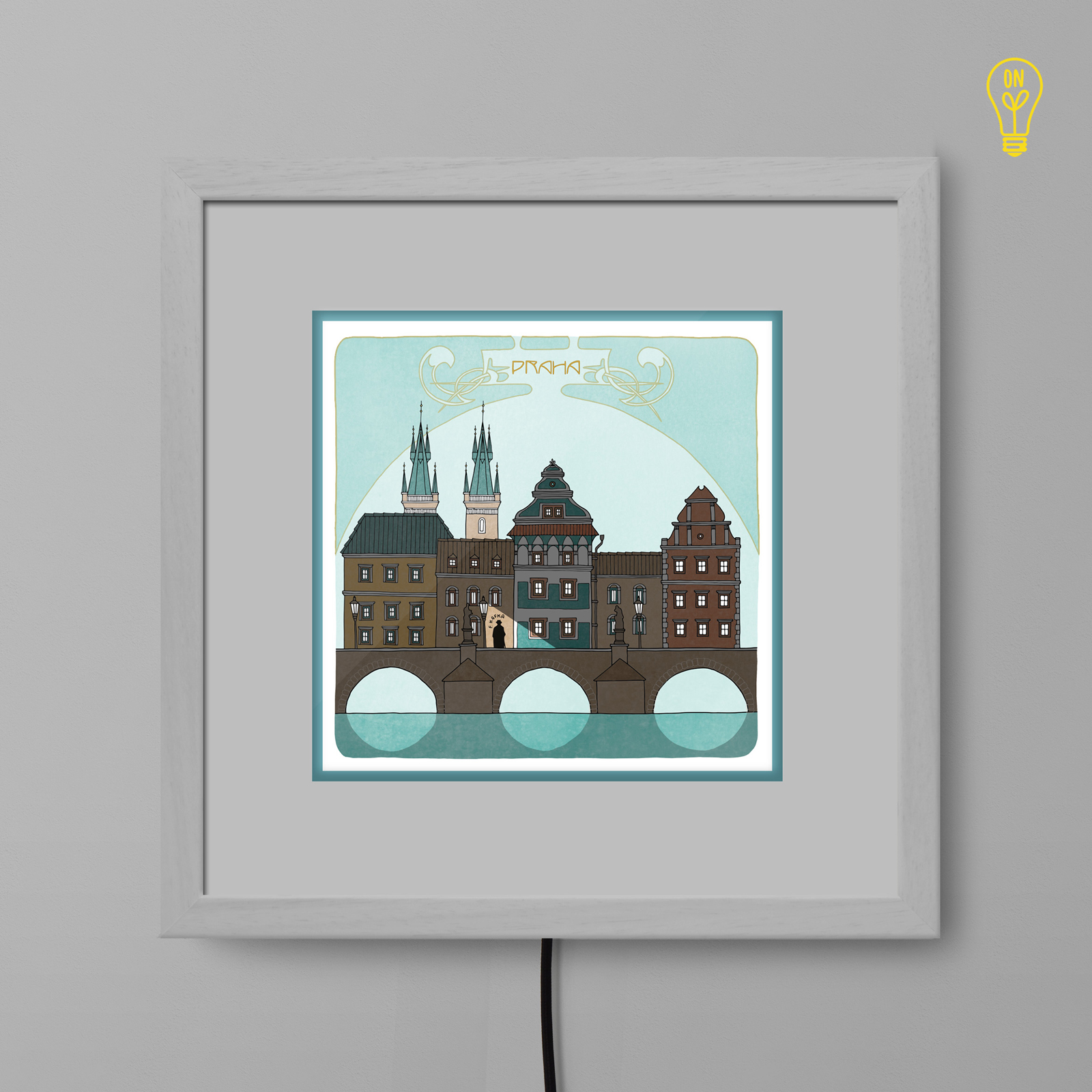 Praha Illustrated Light Box Praha Illustrated Light Box