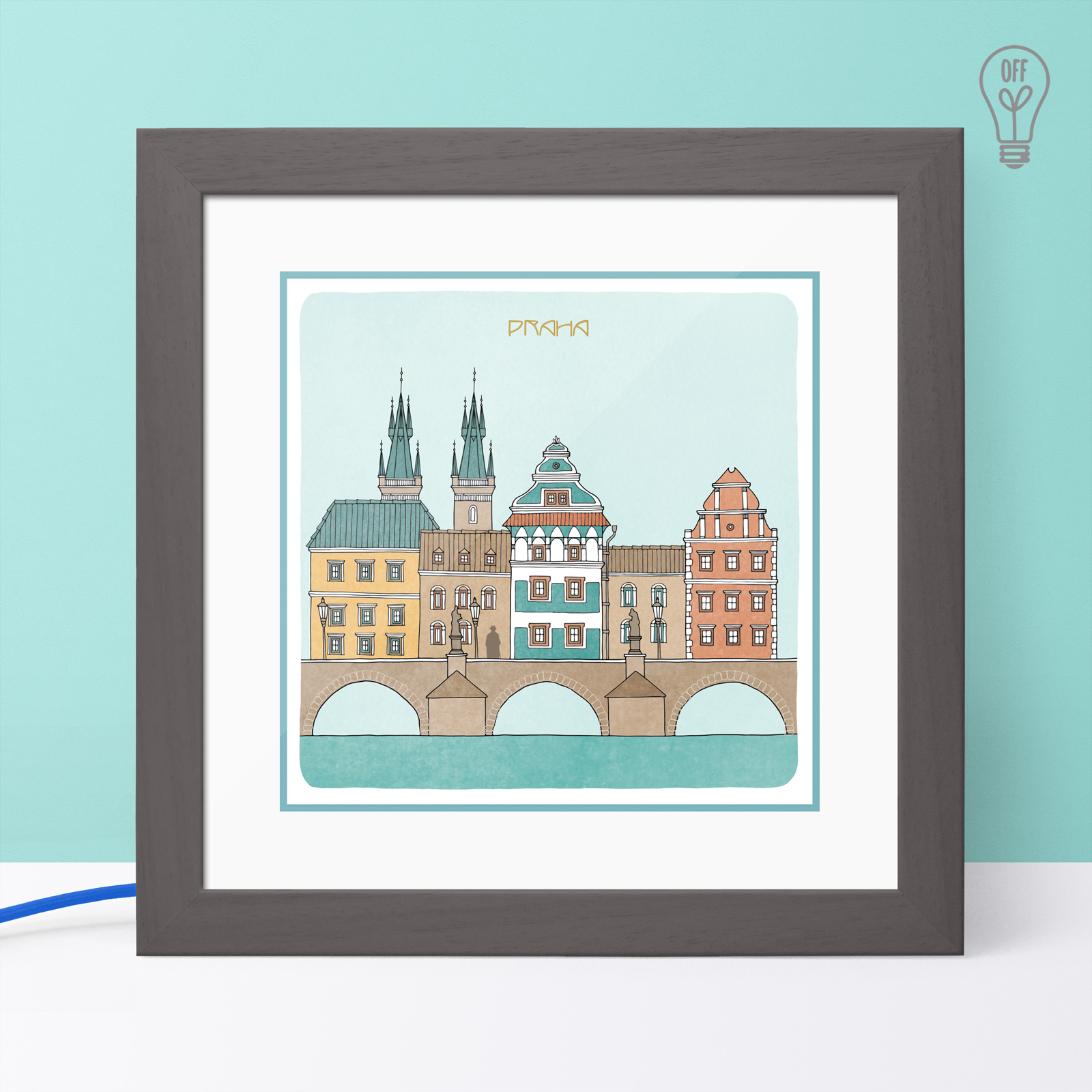 Praha Illustrated Light Box Praha Illustrated Light Box