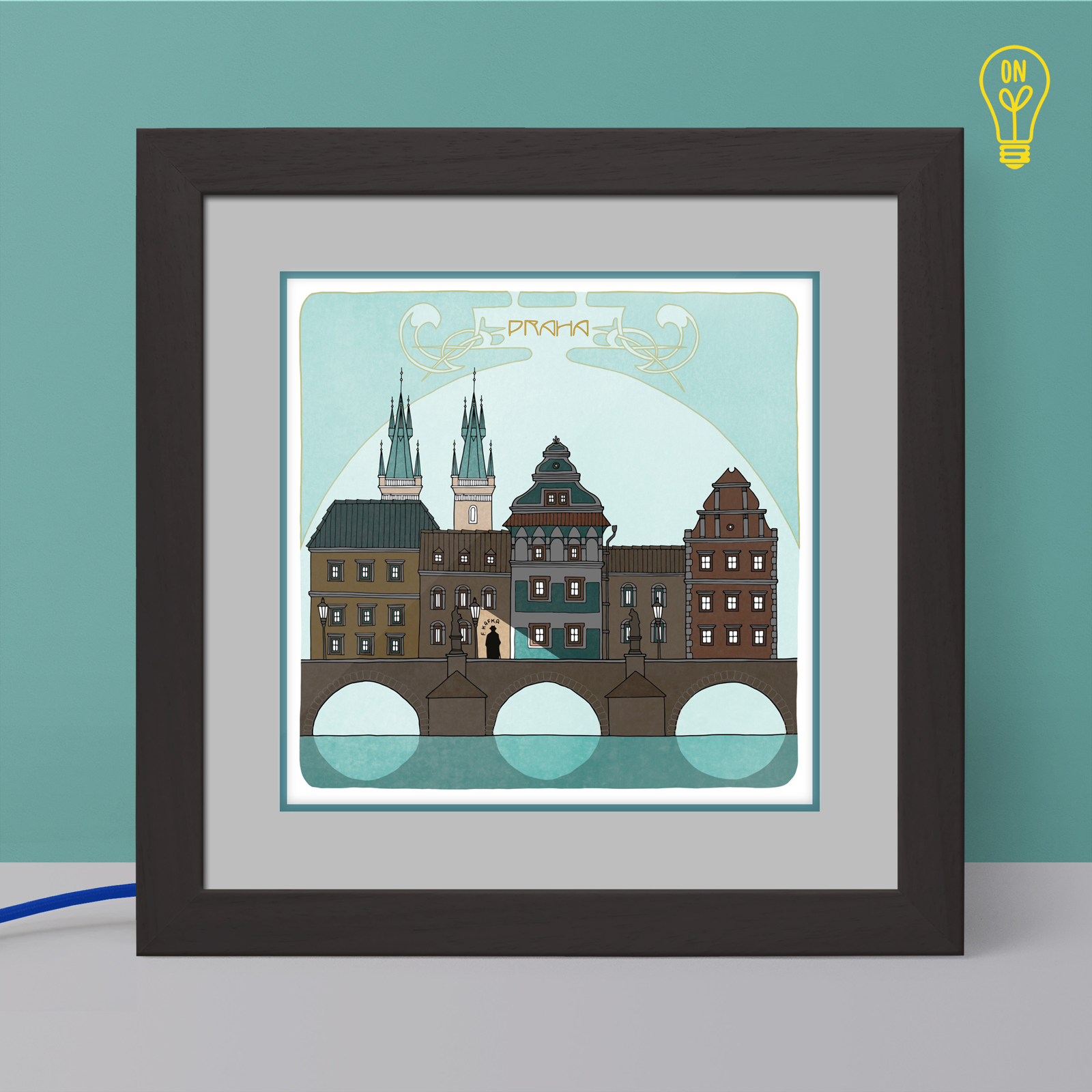 Praha Illustrated Light Box Praha Illustrated Light Box