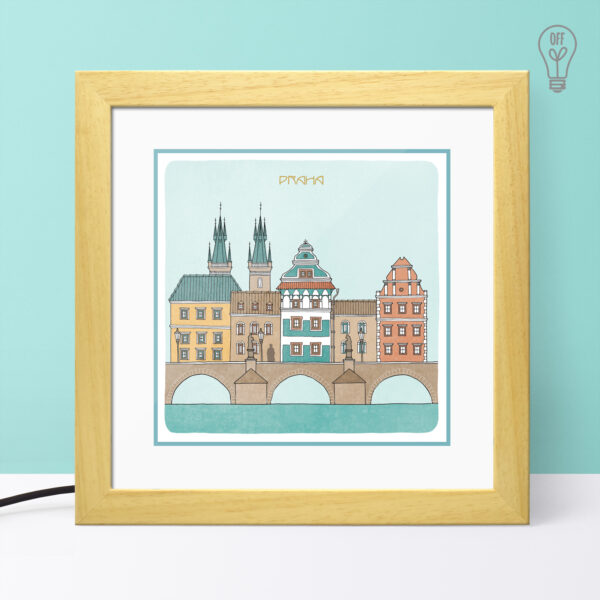 Praha Illustrated Light Box