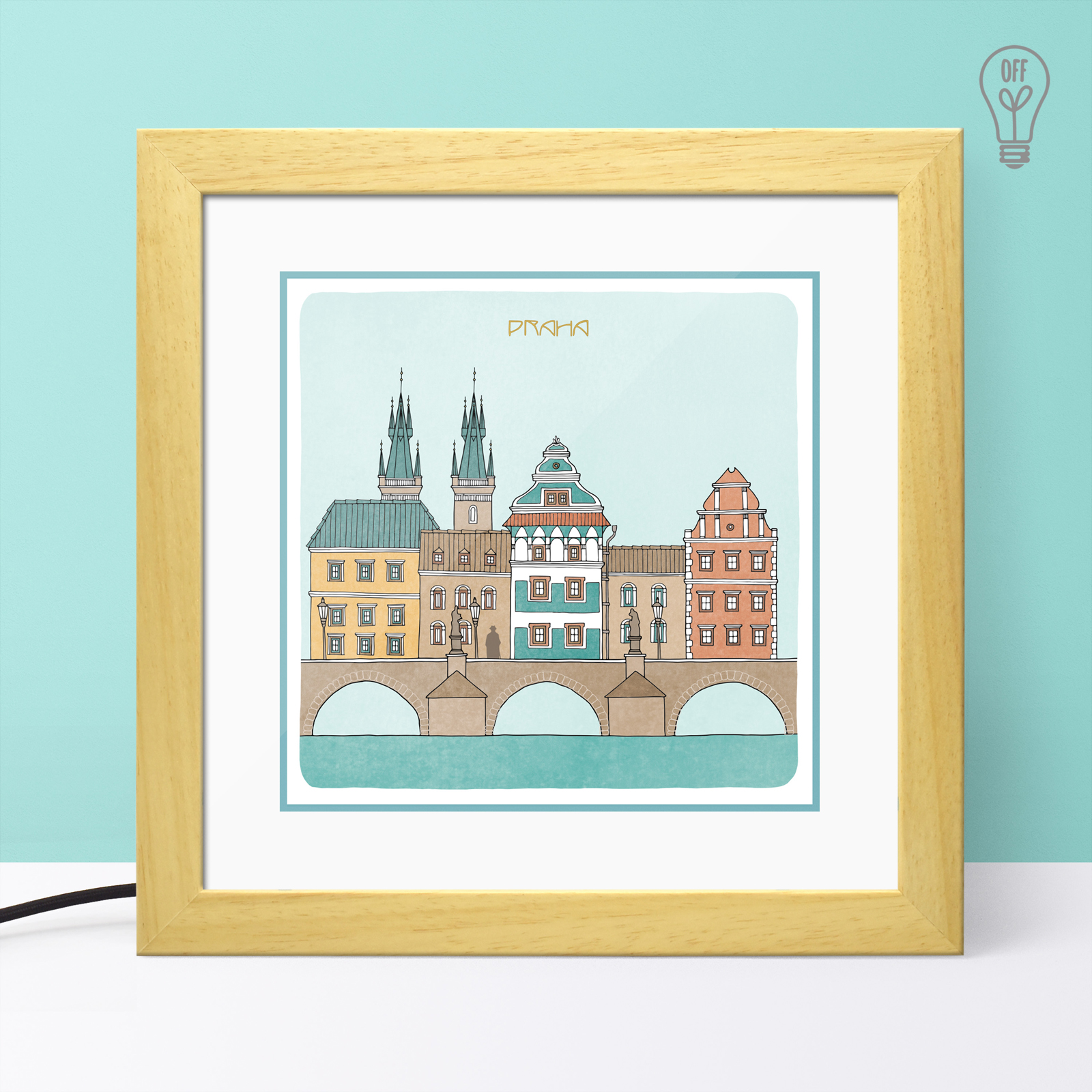 Praha Illustrated Light Box Praha Illustrated Light Box