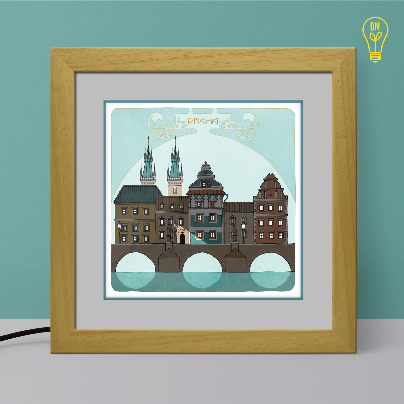 Praha Illustrated Light Box Praha Illustrated Light Box